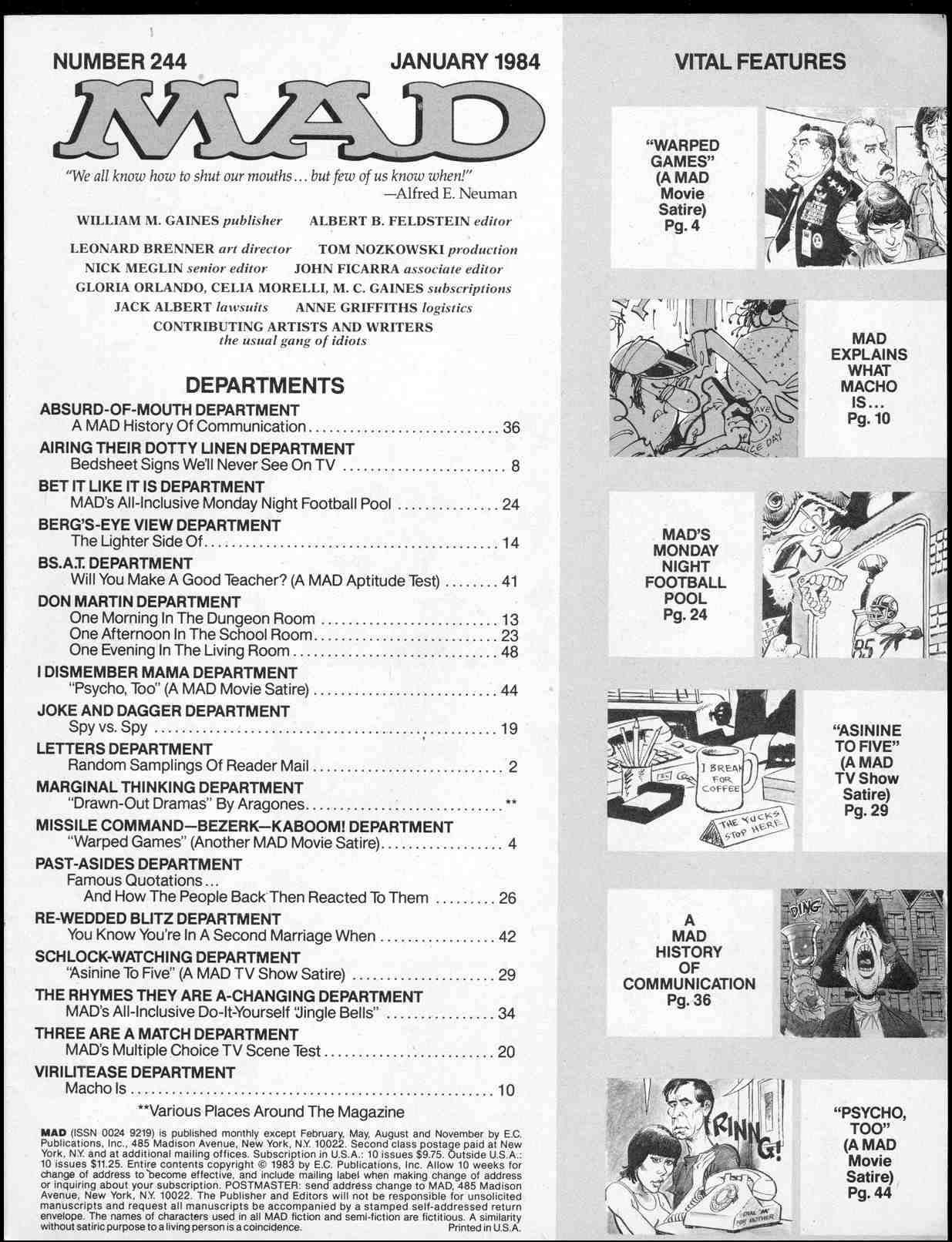 Read online MAD comic -  Issue #244 - 3