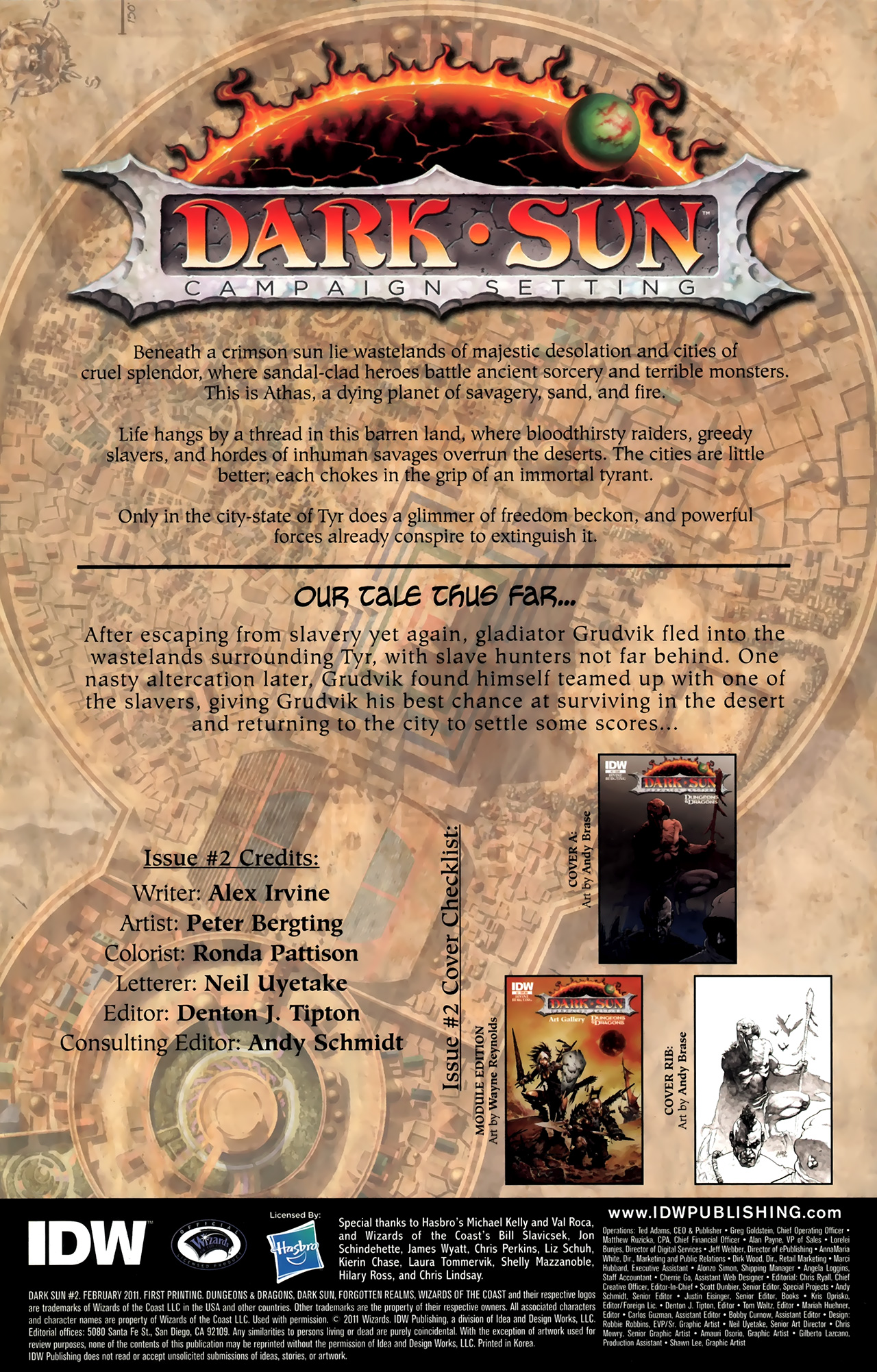 Read online Dark Sun comic -  Issue #2 - 2
