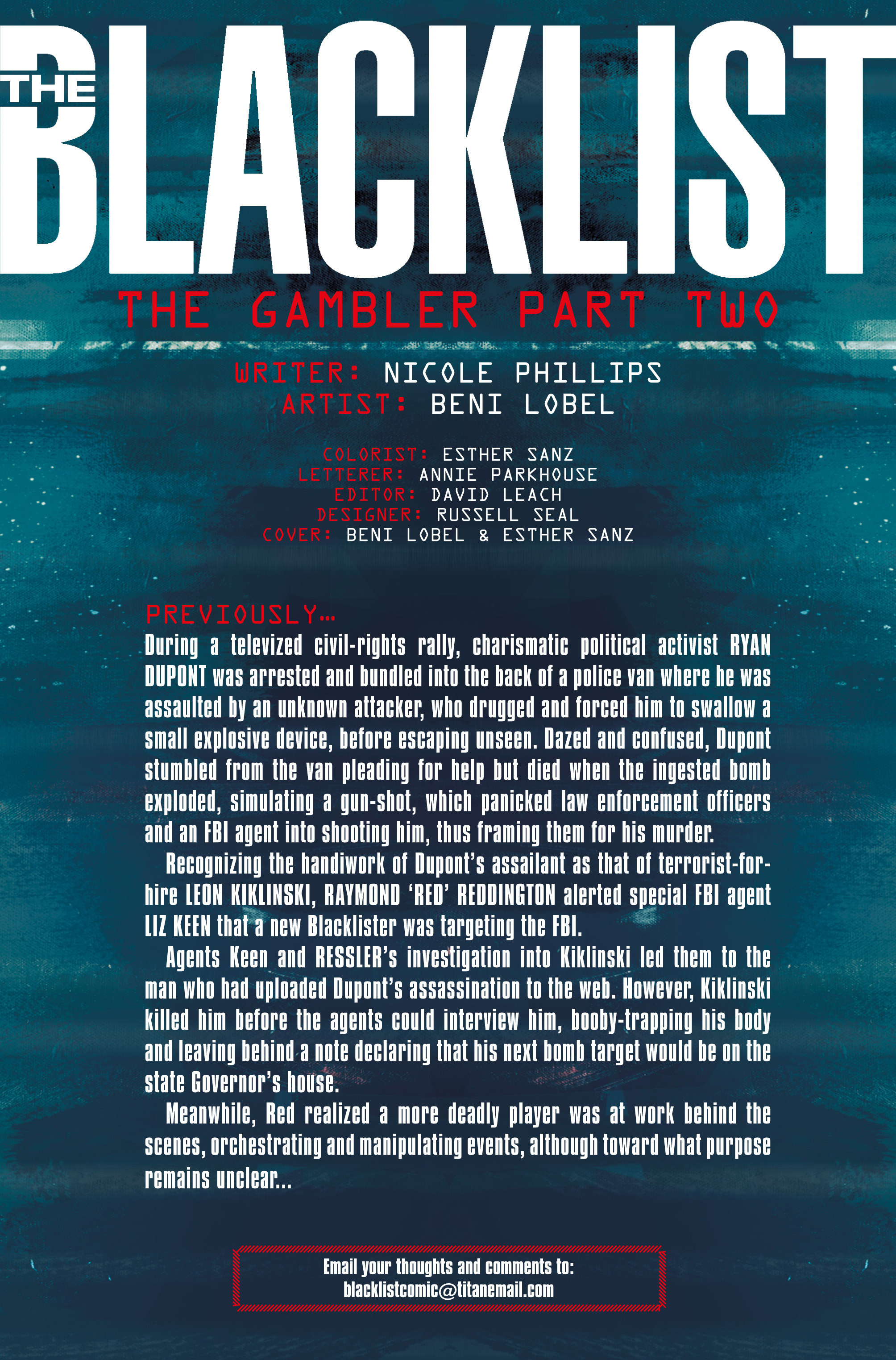 Read online The Blacklist comic -  Issue #2 - 2