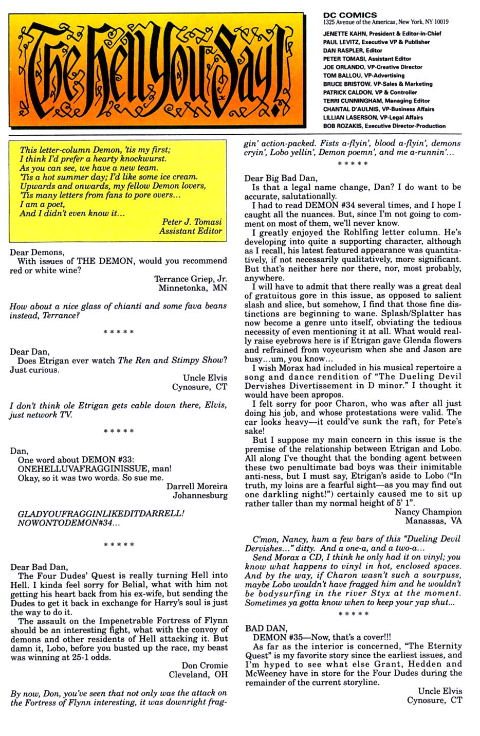 Read online The Demon (1990) comic -  Issue #40 - 25