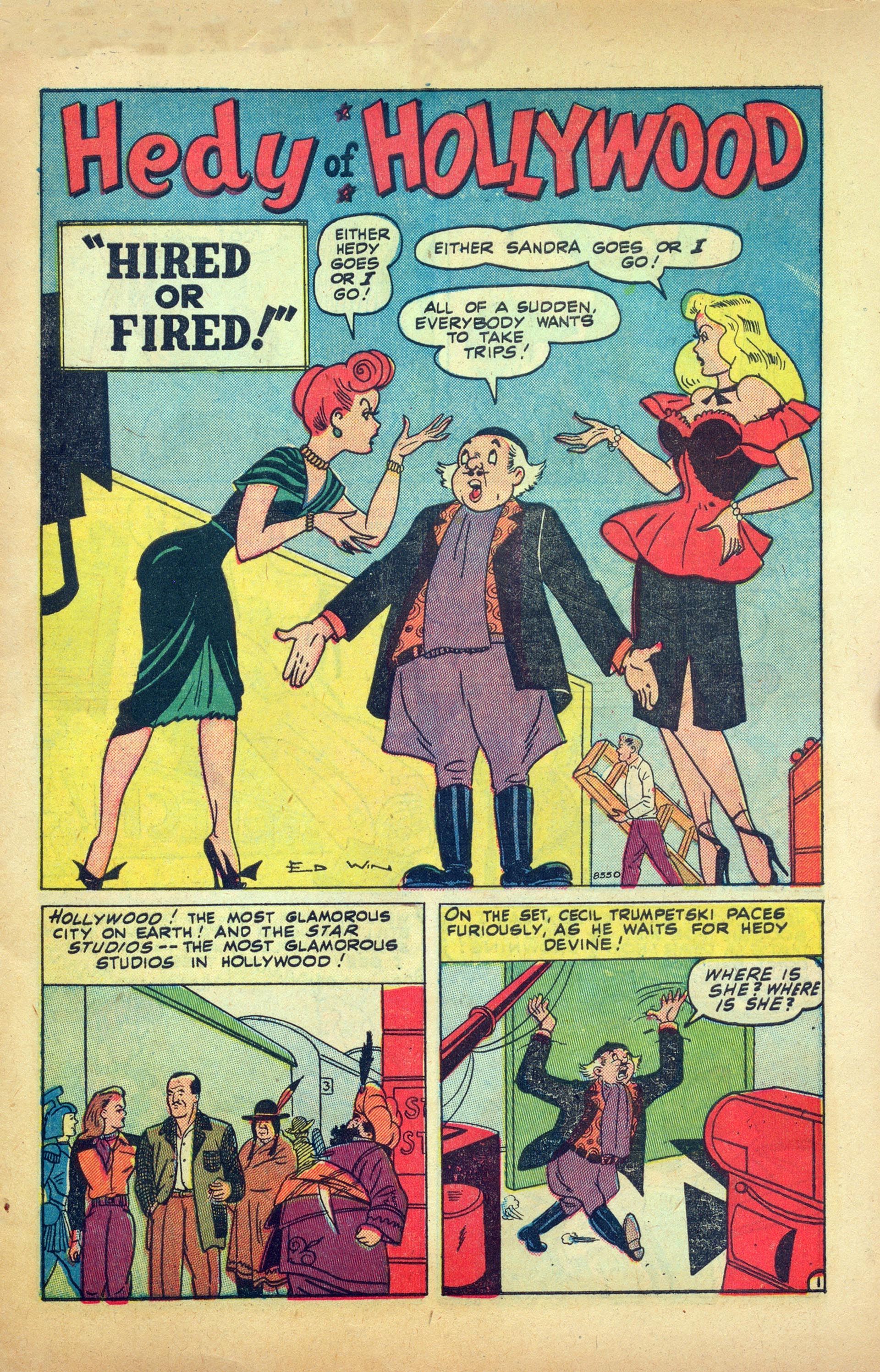 Read online Hedy Of Hollywood Comics comic -  Issue #44 - 3