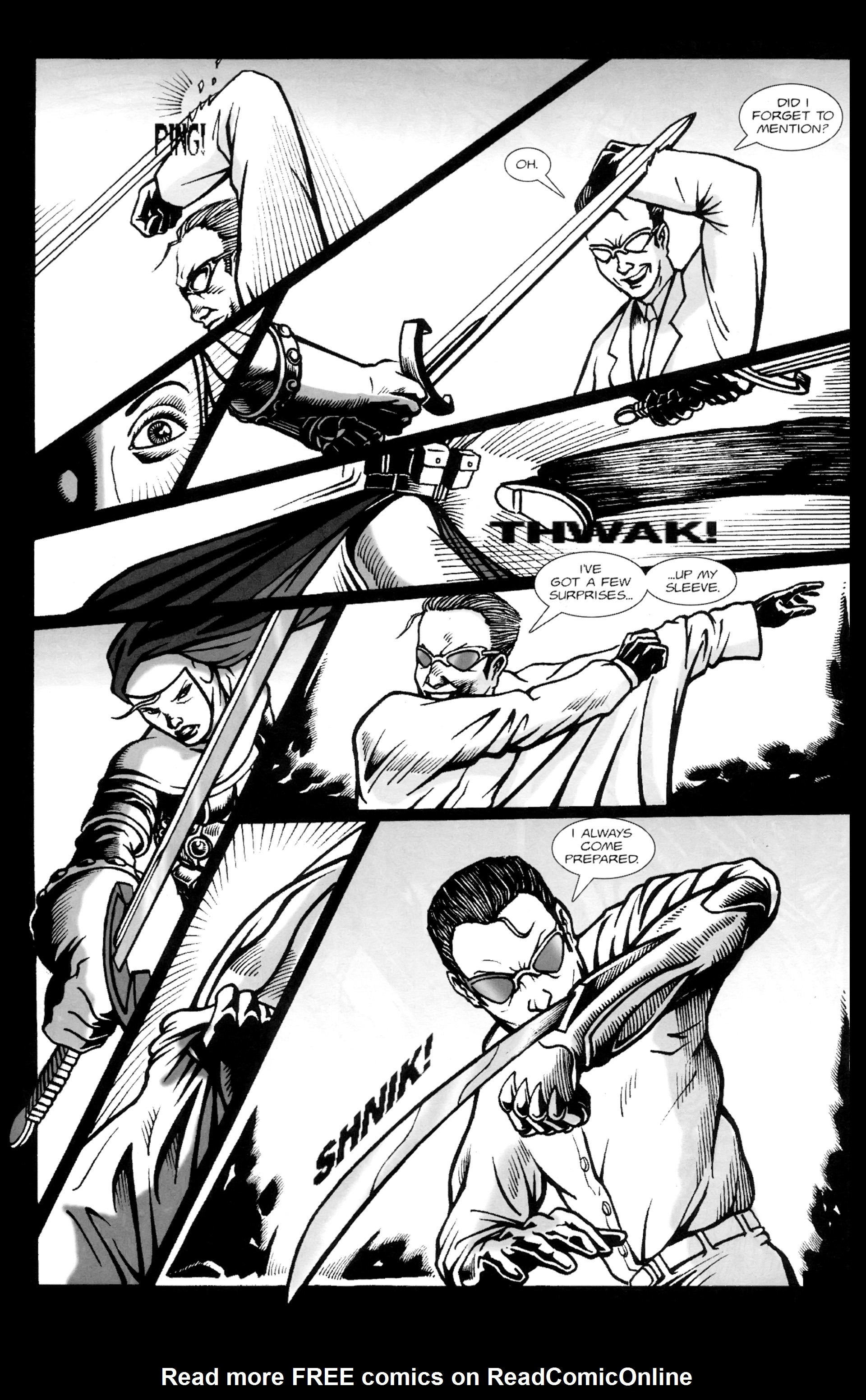 Read online Warrior Nun: Black & White comic -  Issue #3 - 13