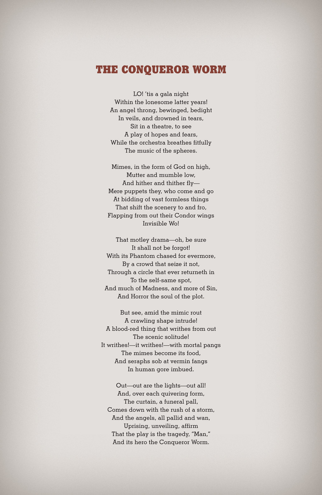 Read Online Edgar Allan Poe S The Conqueror Worm Comic Issue Full