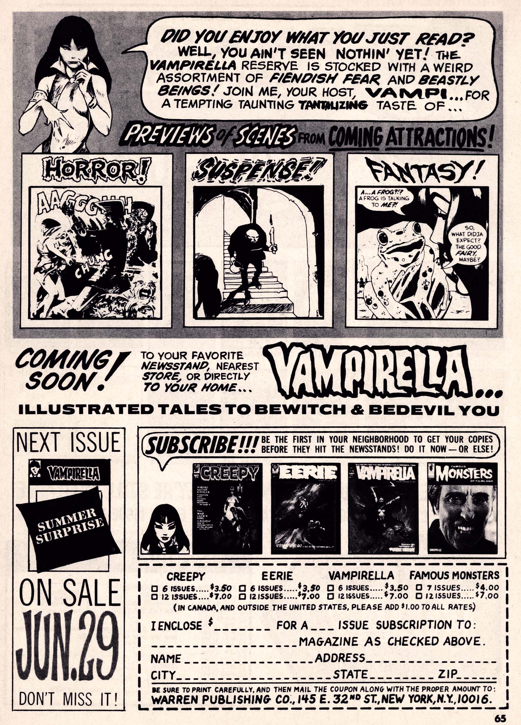 Read online Vampirella (1969) comic -  Issue #12 - 62