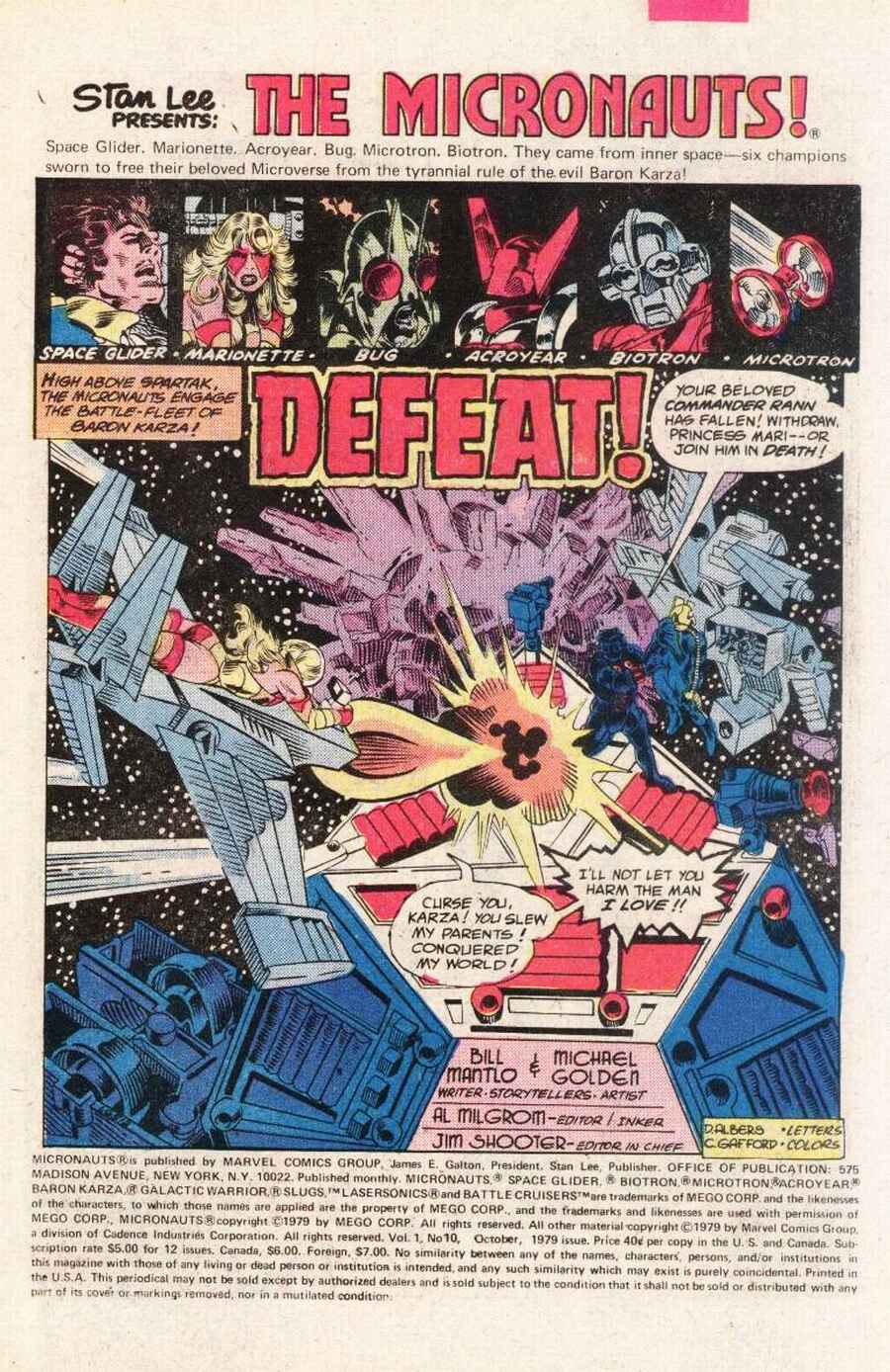 Read online Micronauts (1979) comic -  Issue #10 - 2