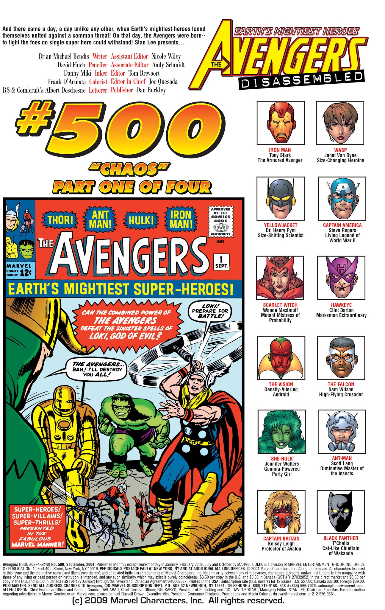 Read online Avengers Disassembled comic -  Issue #1 - 2