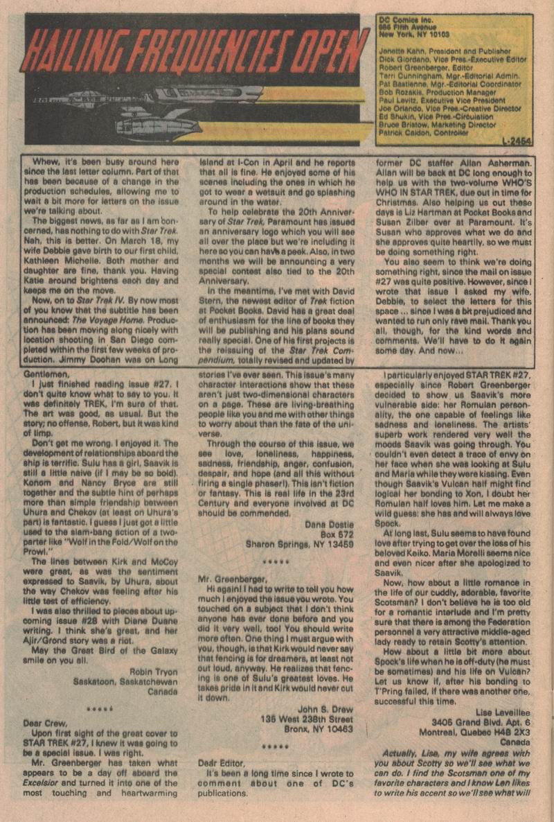 Read online Star Trek (1984) comic -  Issue #31 - 24