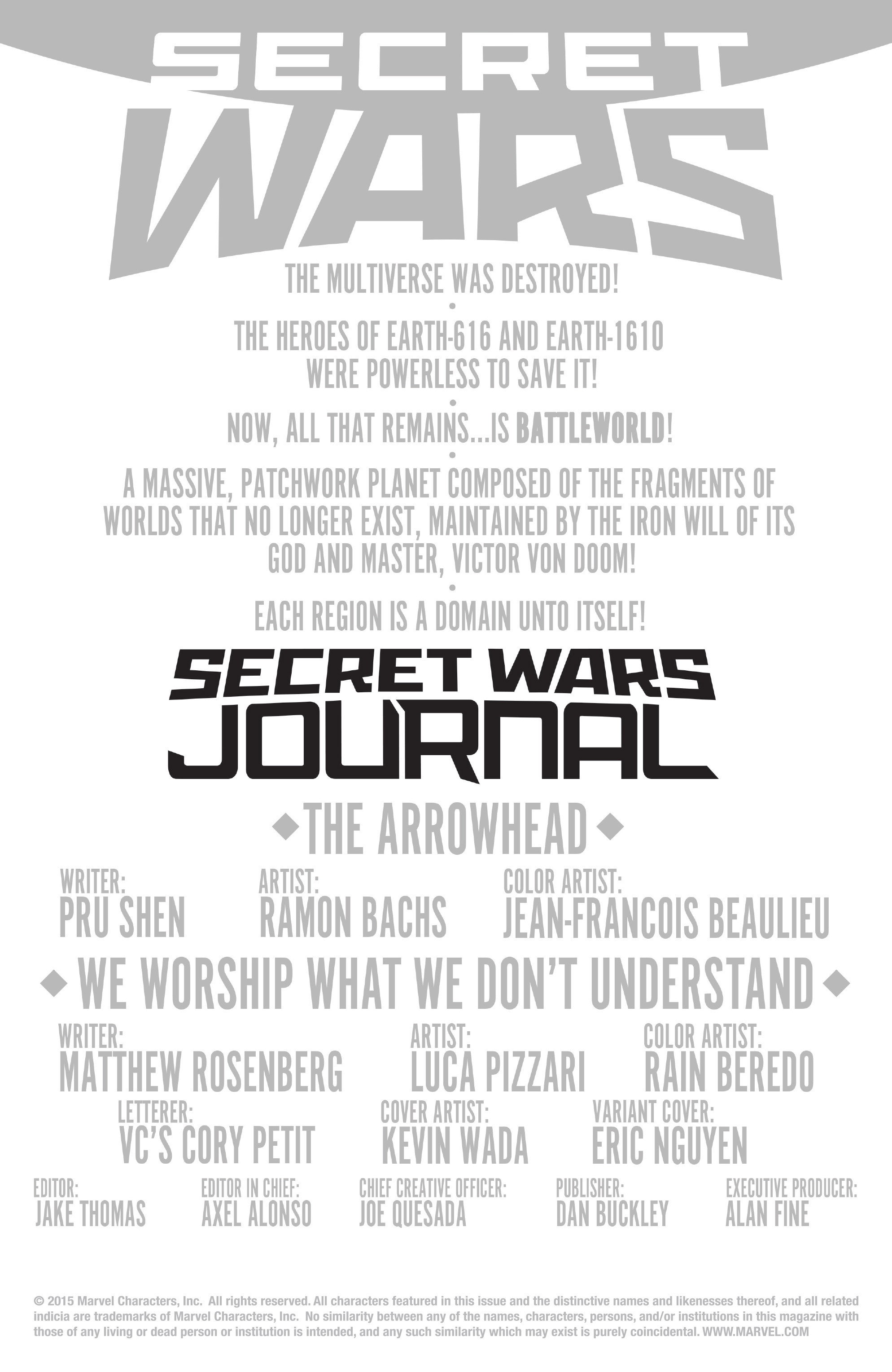 Read online Secret Wars Journal comic -  Issue #1 - 2