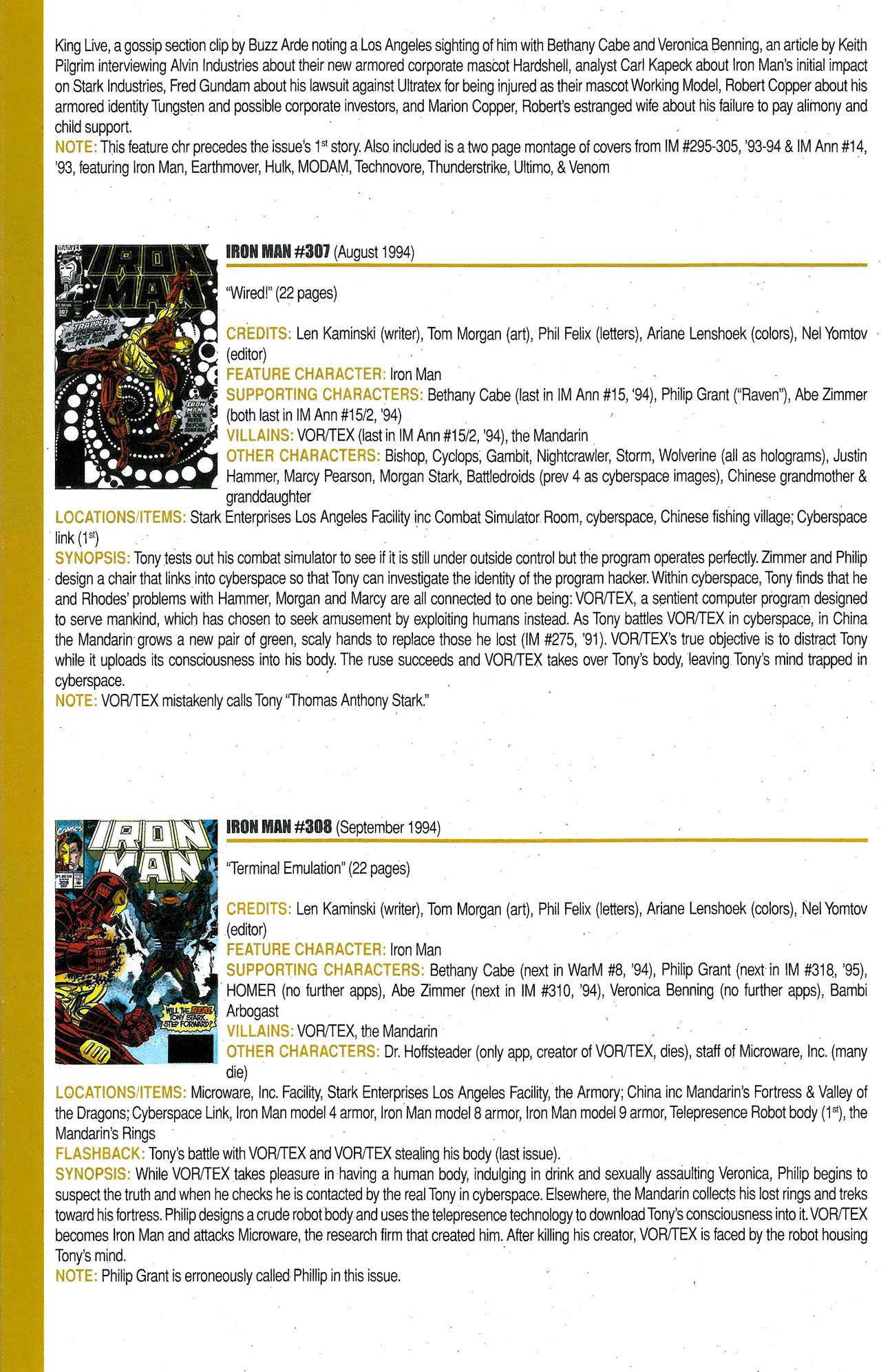 Read online Official Index to the Marvel Universe comic -  Issue #9 - 28