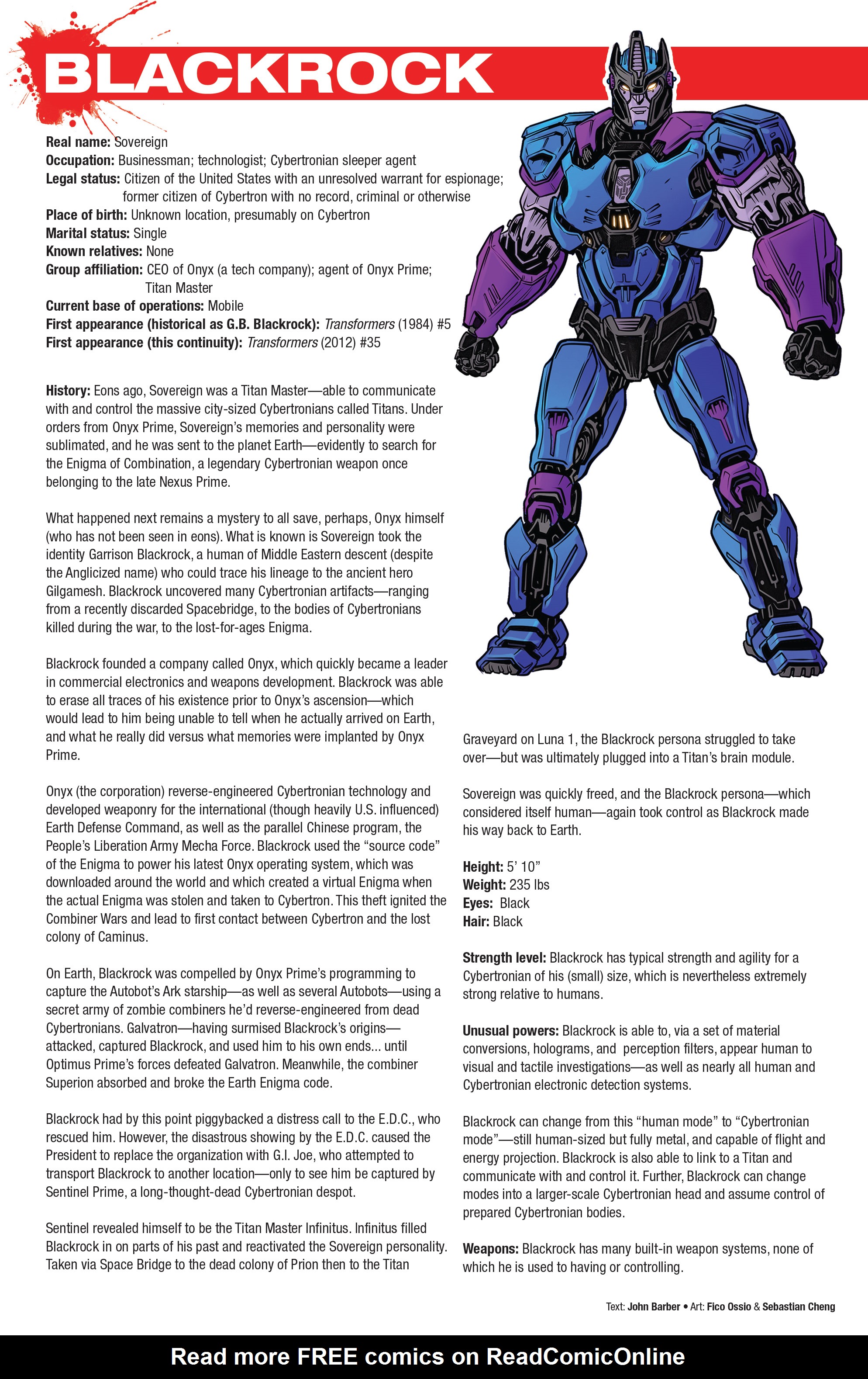 Read online Hasbro Heroes Sourcebook comic -  Issue #1 - 20