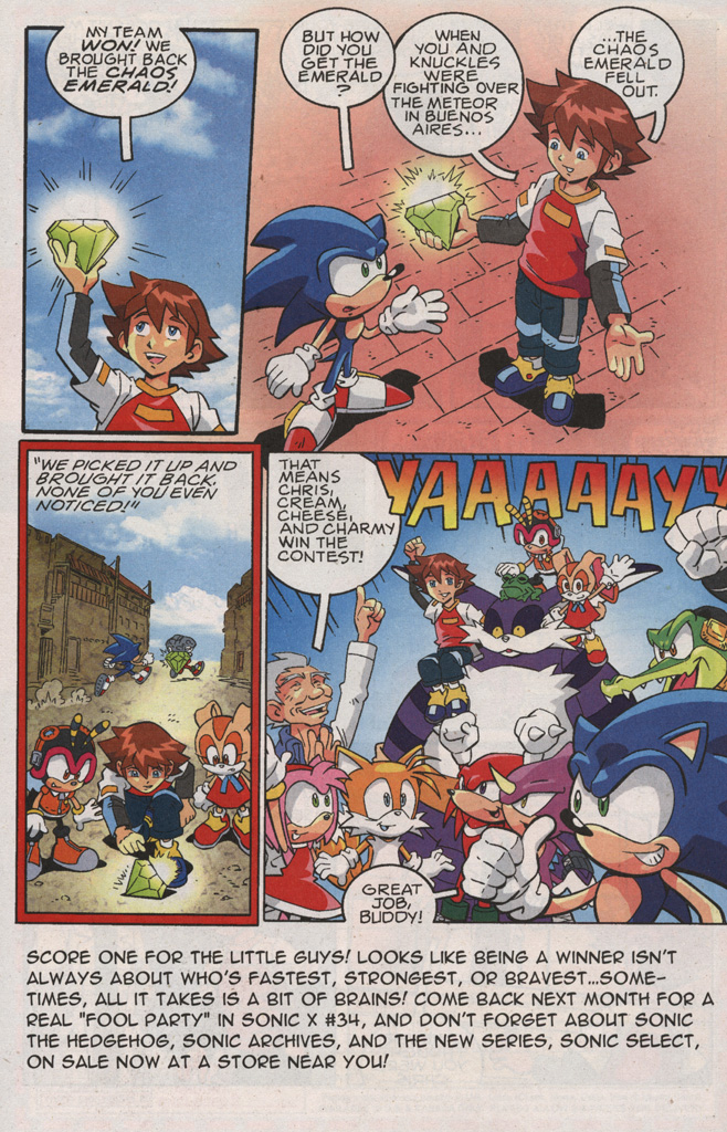 Read online Sonic X comic -  Issue #33 - 32