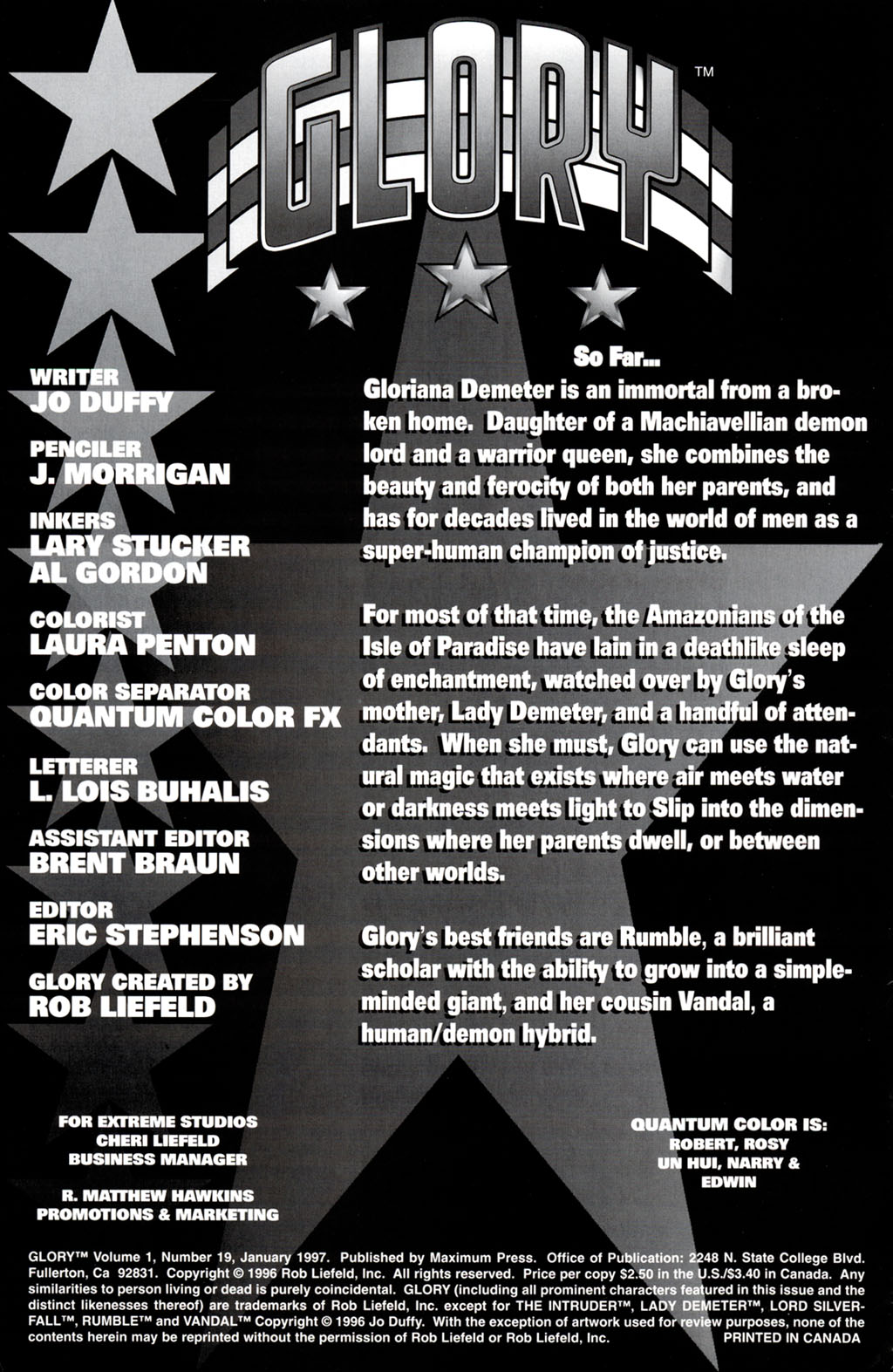 Read online Glory comic -  Issue #19 - 2