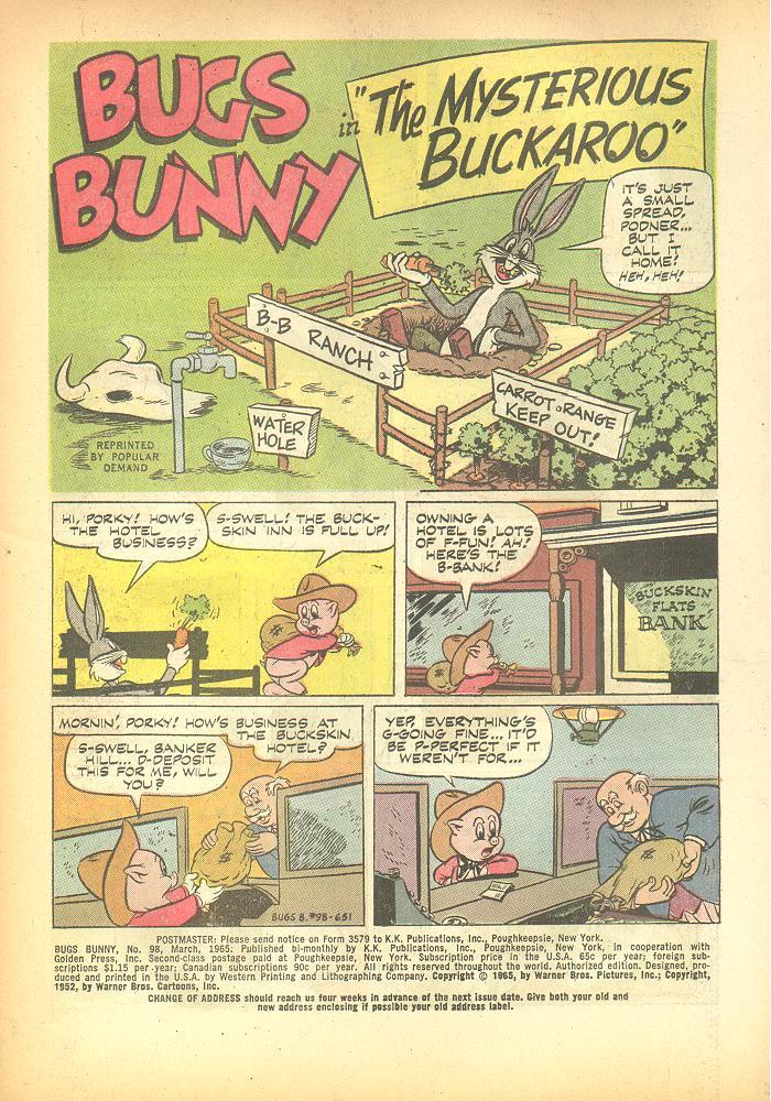 Read online Bugs Bunny comic -  Issue #98 - 2