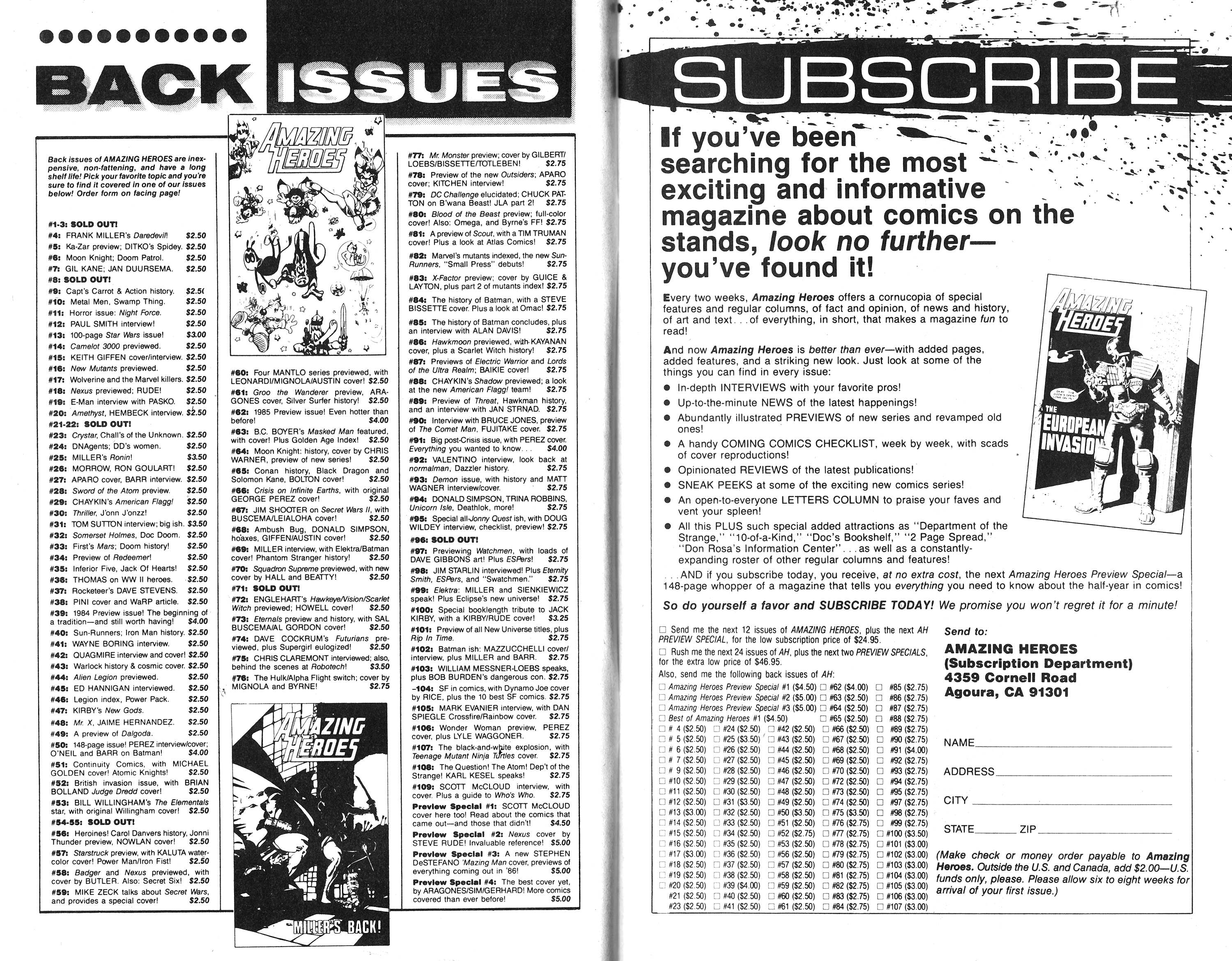 Read online Amazing Heroes comic -  Issue #115 - 6