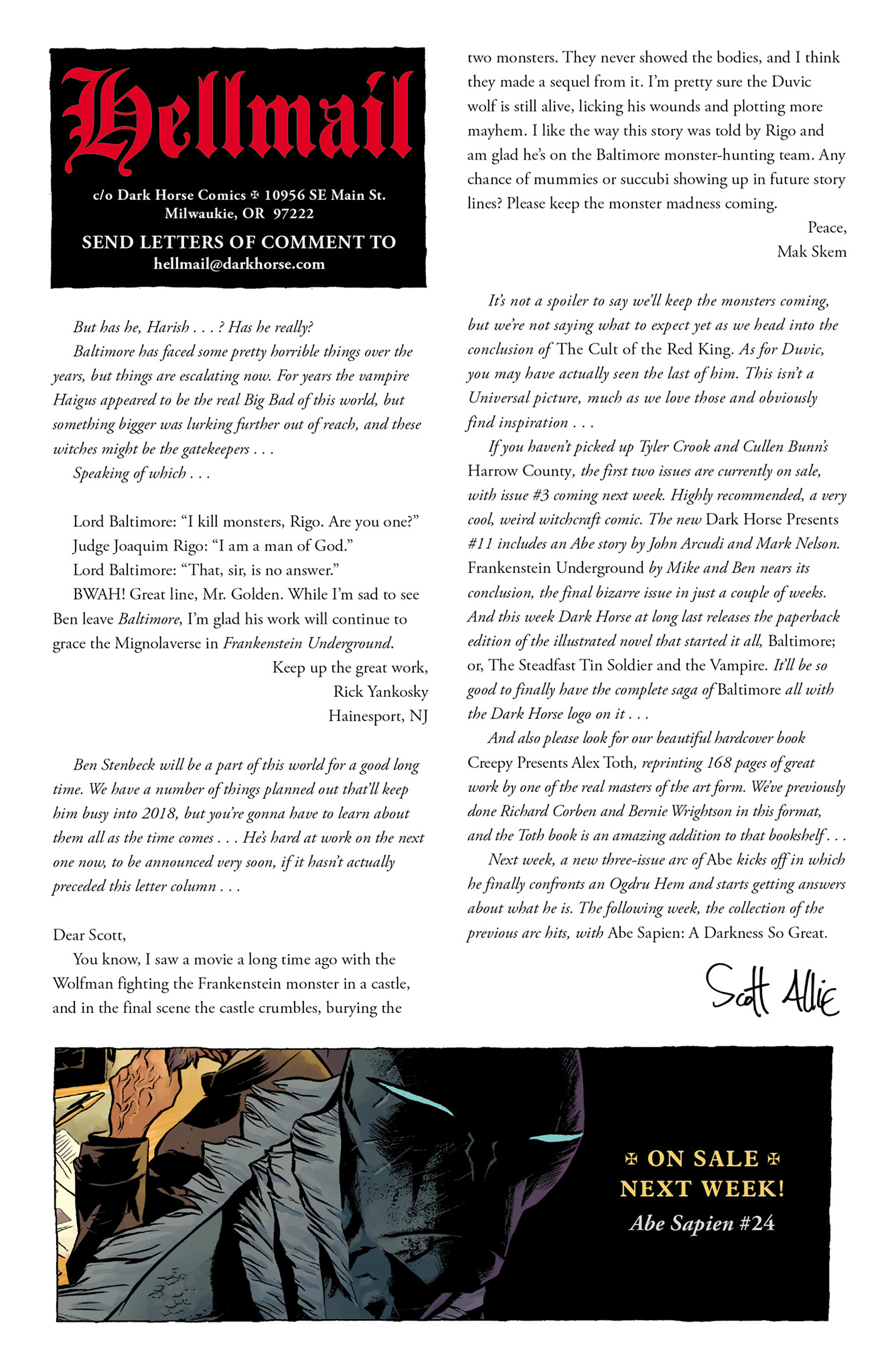 Read online Baltimore: The Cult of the Red King comic -  Issue #3 - 25