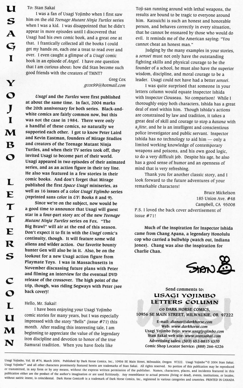 Read online Usagi Yojimbo (1996) comic -  Issue #74 - 27