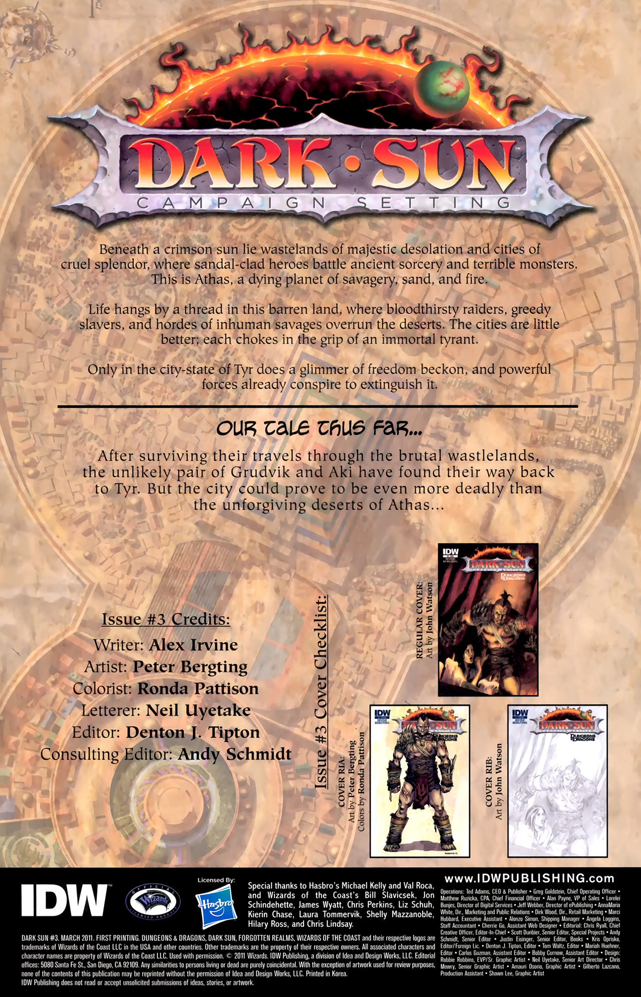 Read online Dark Sun comic -  Issue #3 - 2