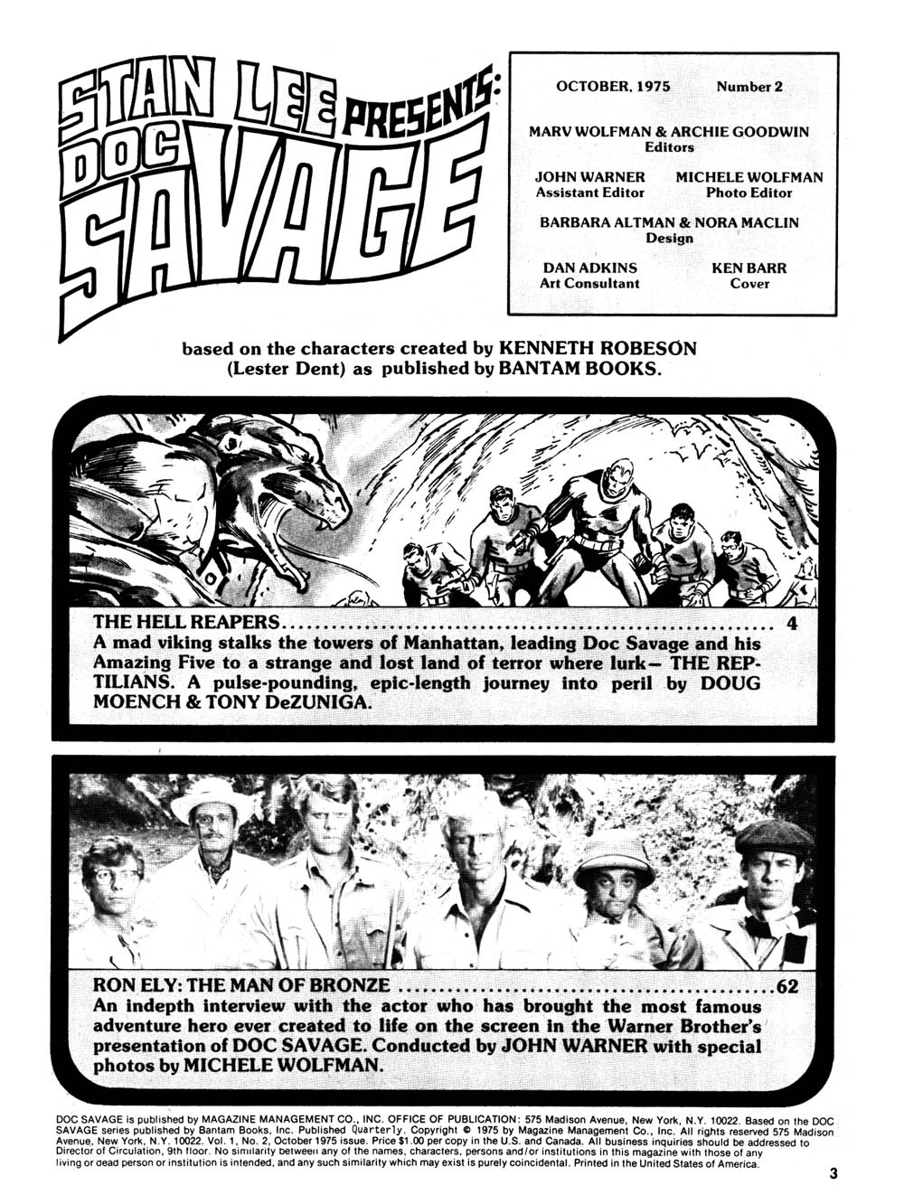 Read online Doc Savage (1975) comic -  Issue #2 - 3