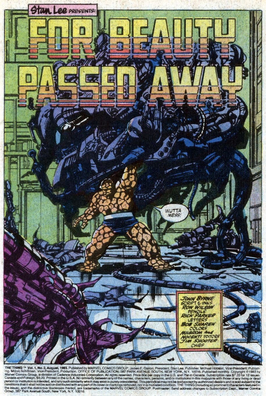 Read online The Thing comic -  Issue #2 - 2