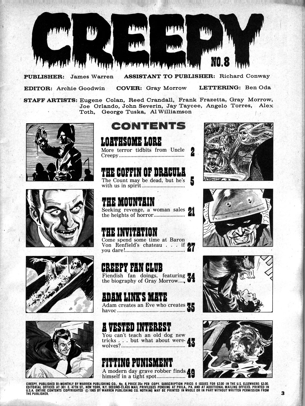 Read online Creepy (1964) comic -  Issue #8 - 3