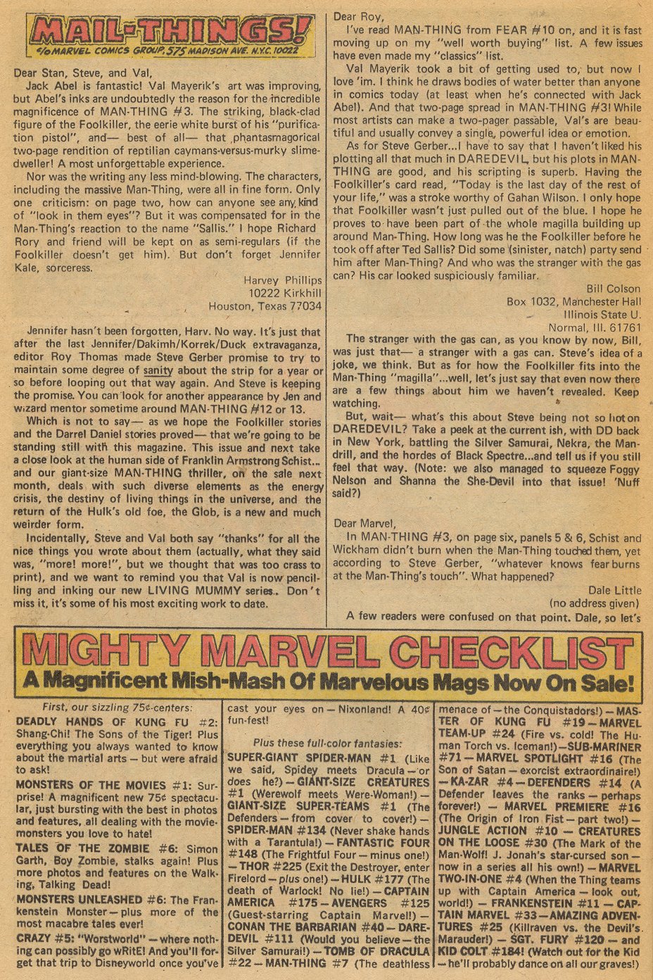 Read online Man-Thing (1974) comic -  Issue #7 - 13