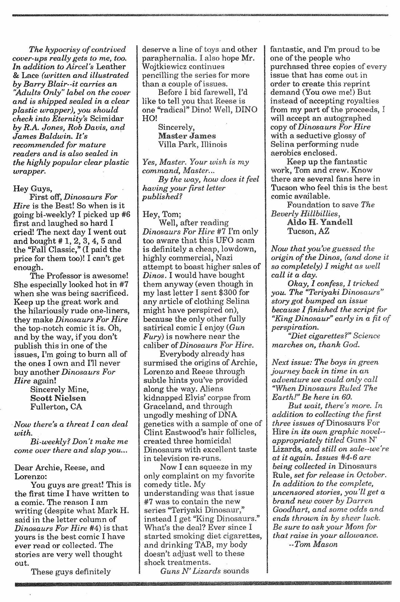 Read online Dinosaurs For Hire (1988) comic -  Issue #8 - 29