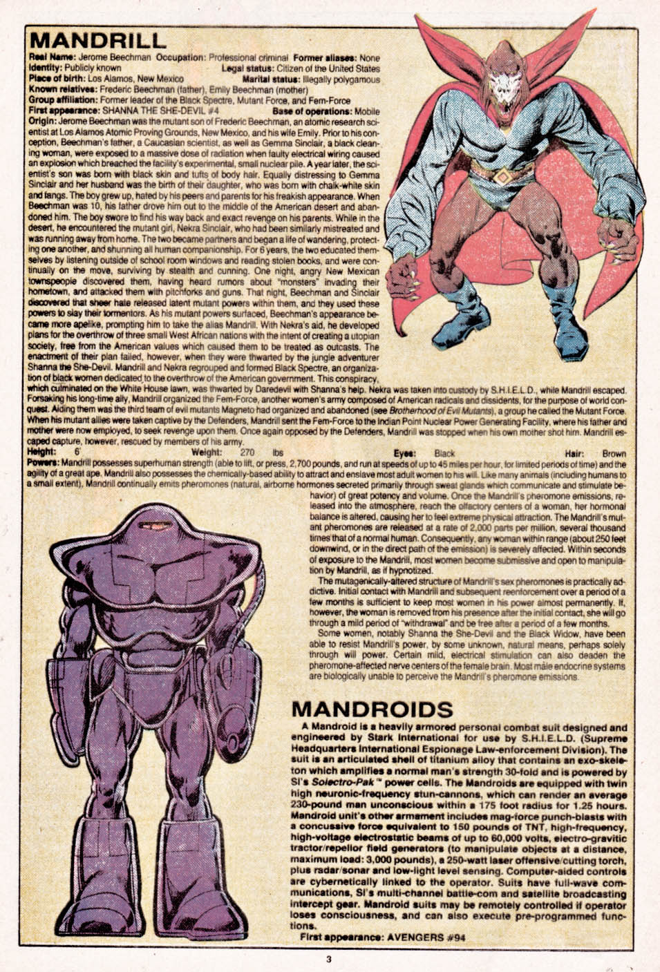 Read online The Official Handbook of the Marvel Universe comic -  Issue #7 - 4