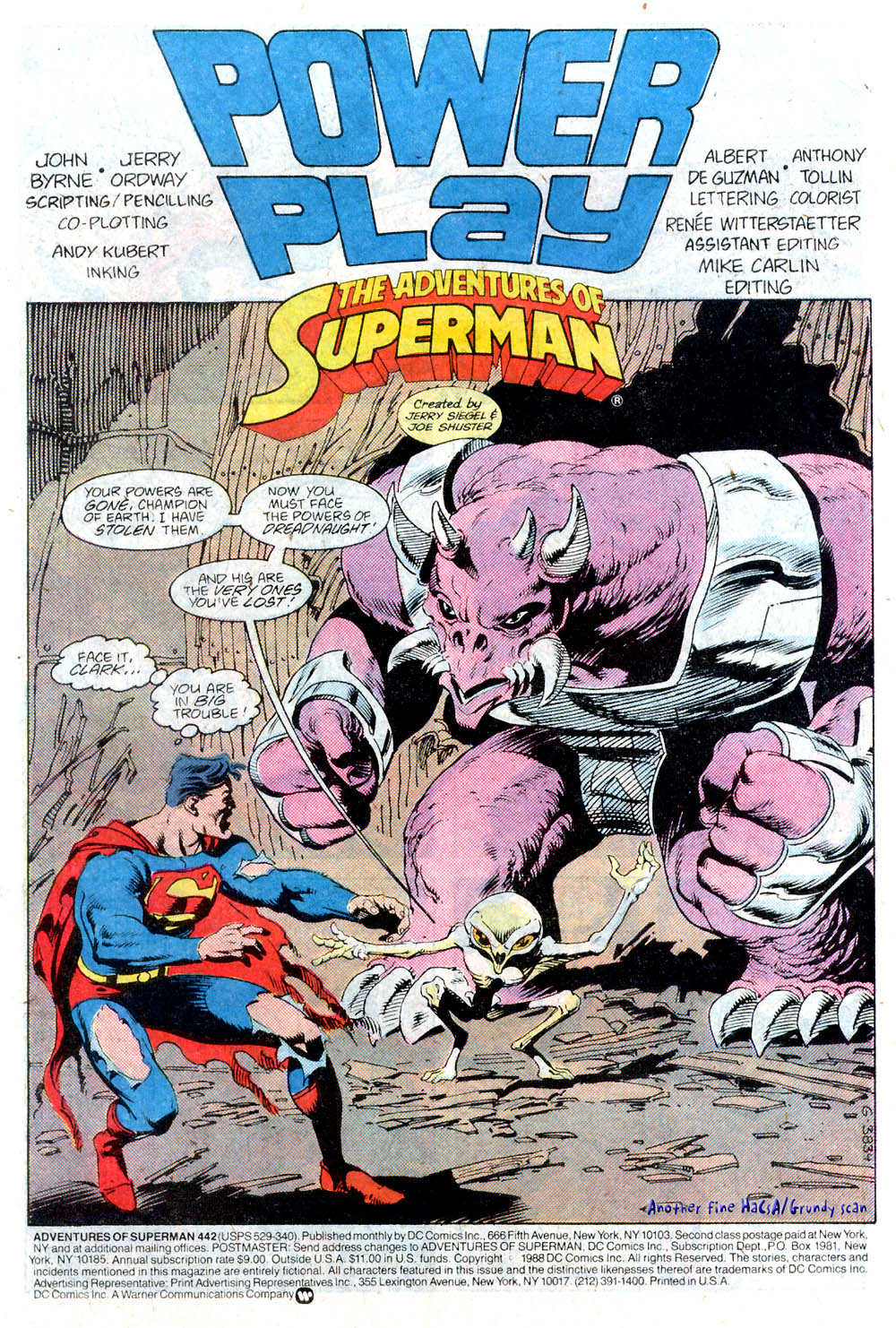 Read online Adventures of Superman (1987) comic -  Issue #442 - 2