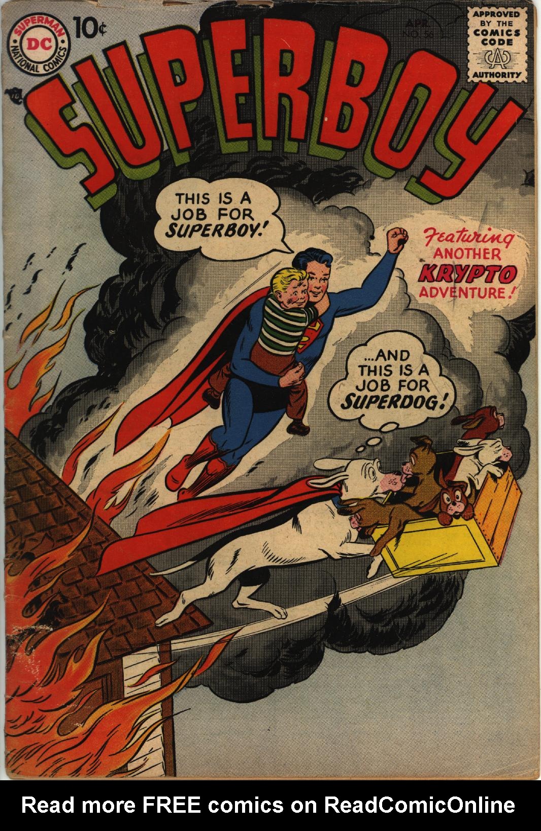 Read online Superboy (1949) comic -  Issue #56 - 1