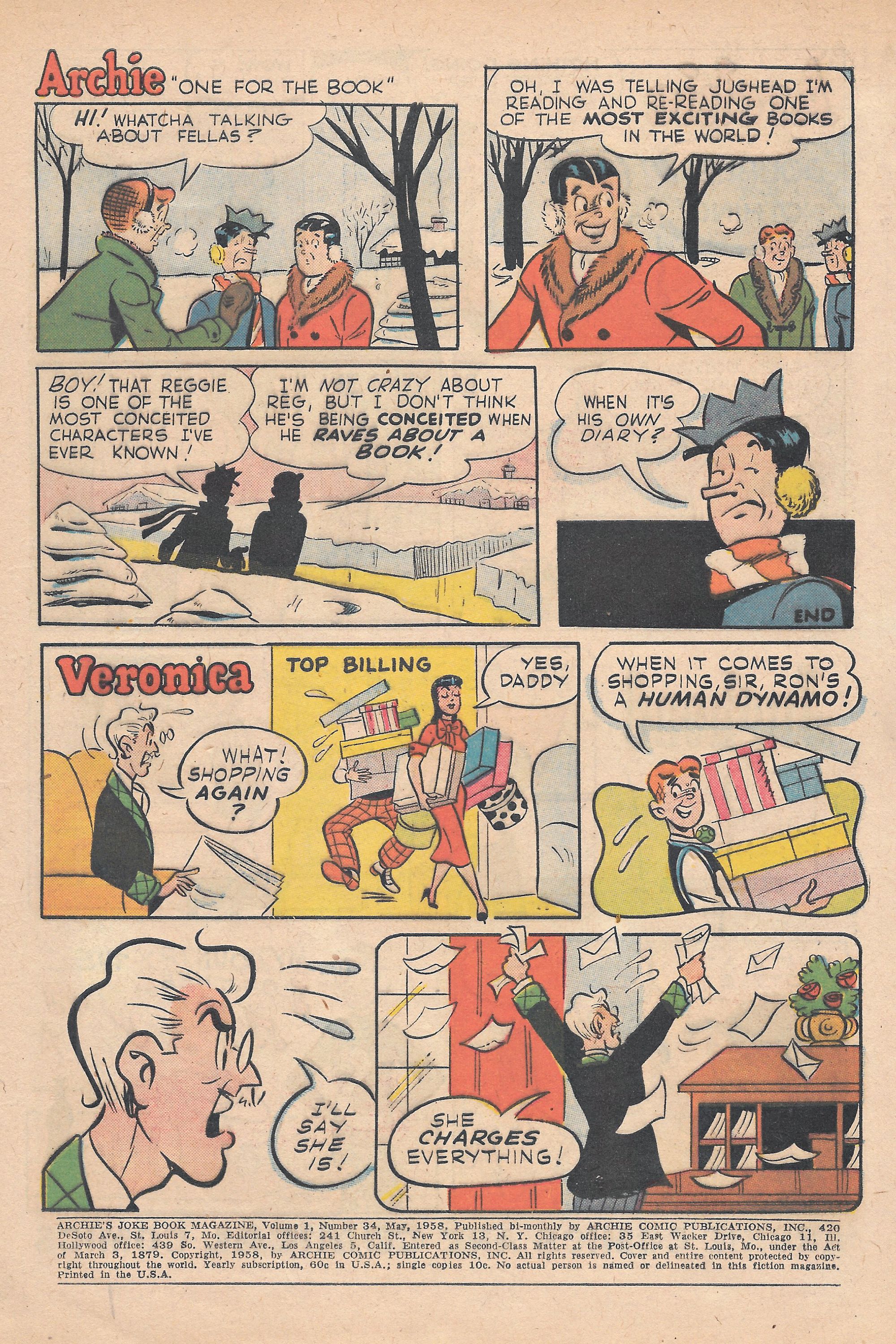 Read online Archie's Joke Book Magazine comic -  Issue #34 - 3