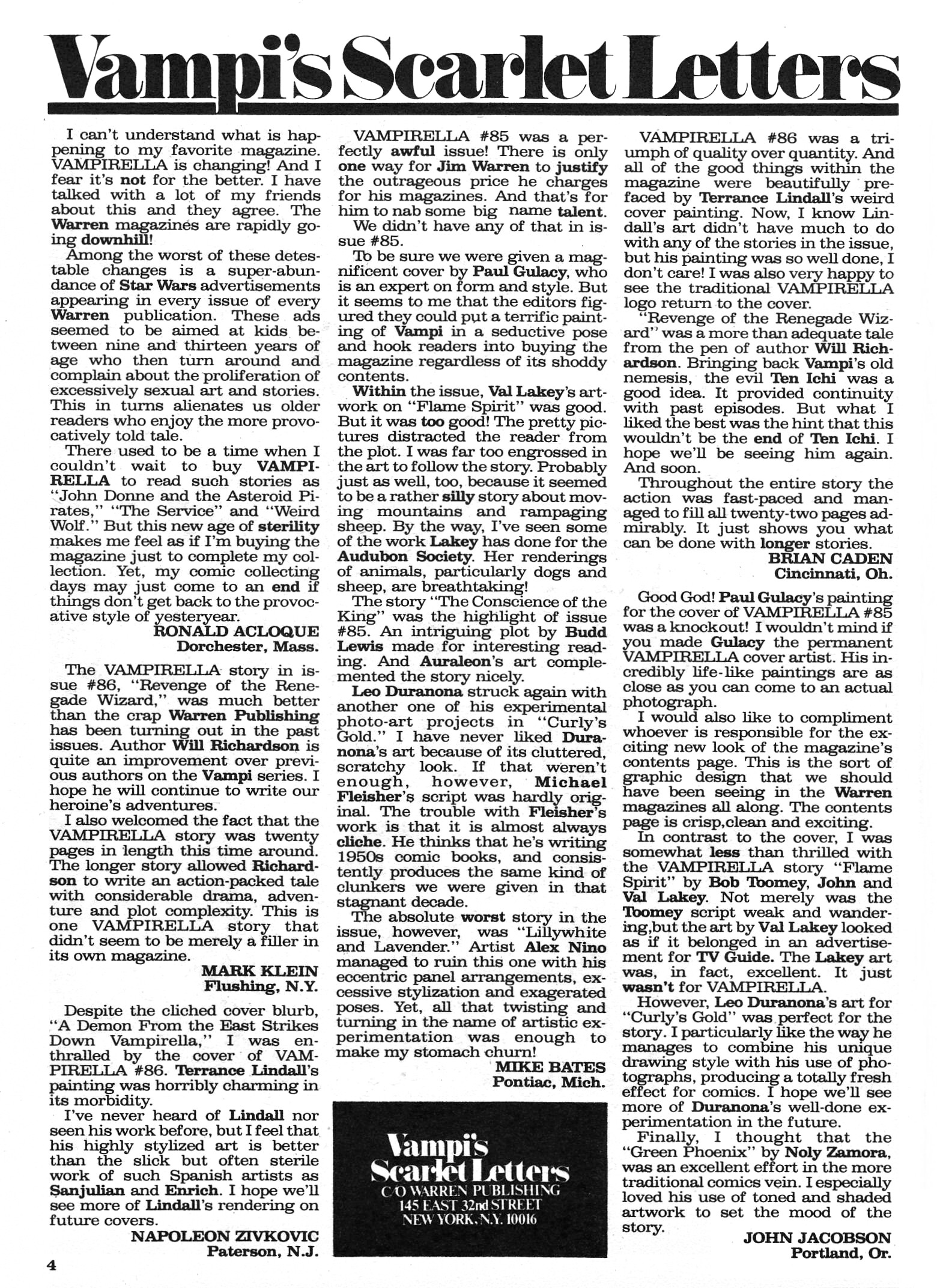 Read online Vampirella (1969) comic -  Issue #88 - 4