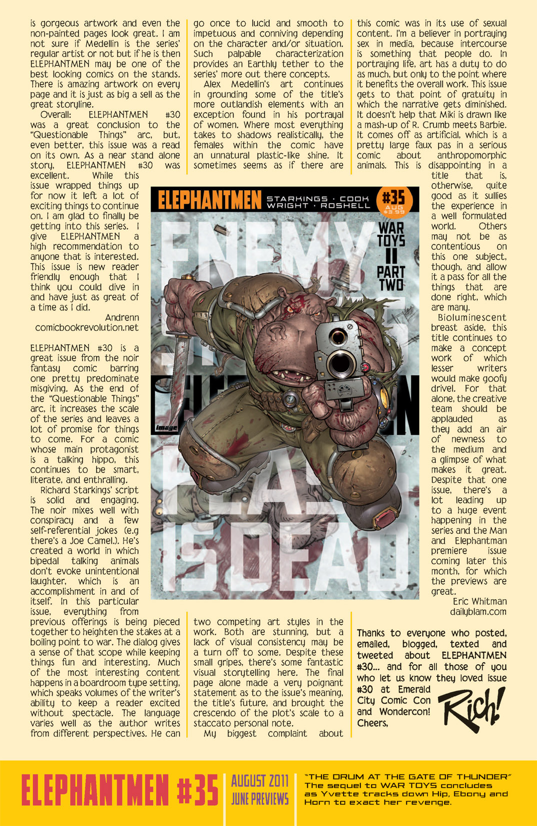 Read online Elephantmen comic -  Issue #31 - 30