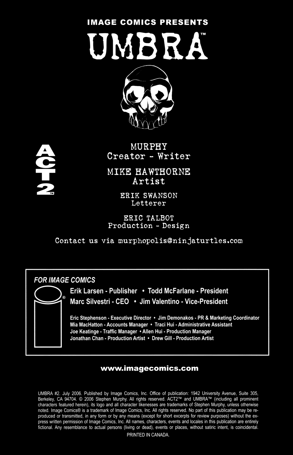 Read online Umbra comic -  Issue #2 - 2