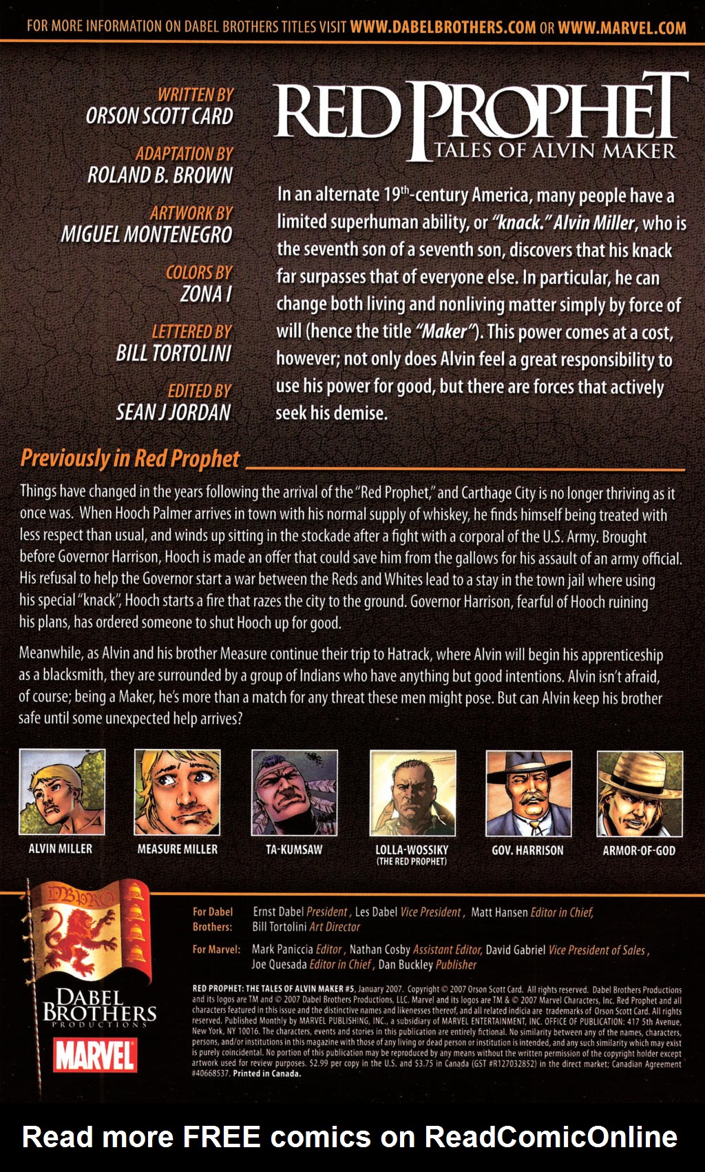 Read online Red Prophet: The Tales of Alvin Maker comic -  Issue #5 - 2