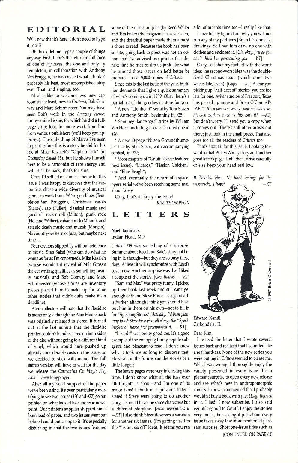 Read online Critters comic -  Issue #23 - 2