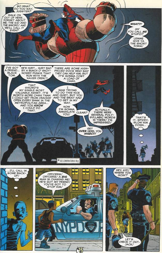 Read online Spider-Man (1990) comic -  Issue #84 - Nothing Stops The Juggernaut - 13