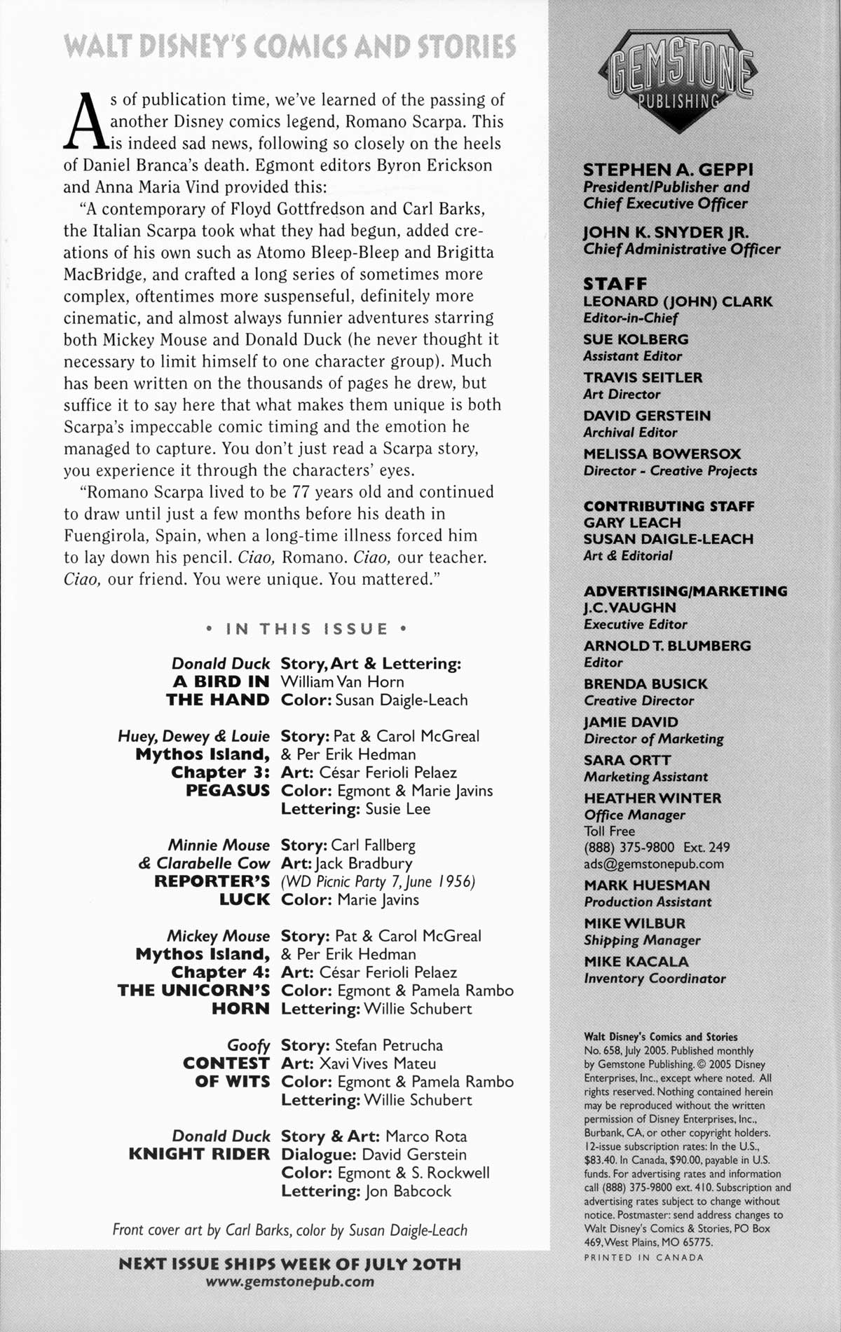 Read online Walt Disney's Comics and Stories comic -  Issue #658 - 2