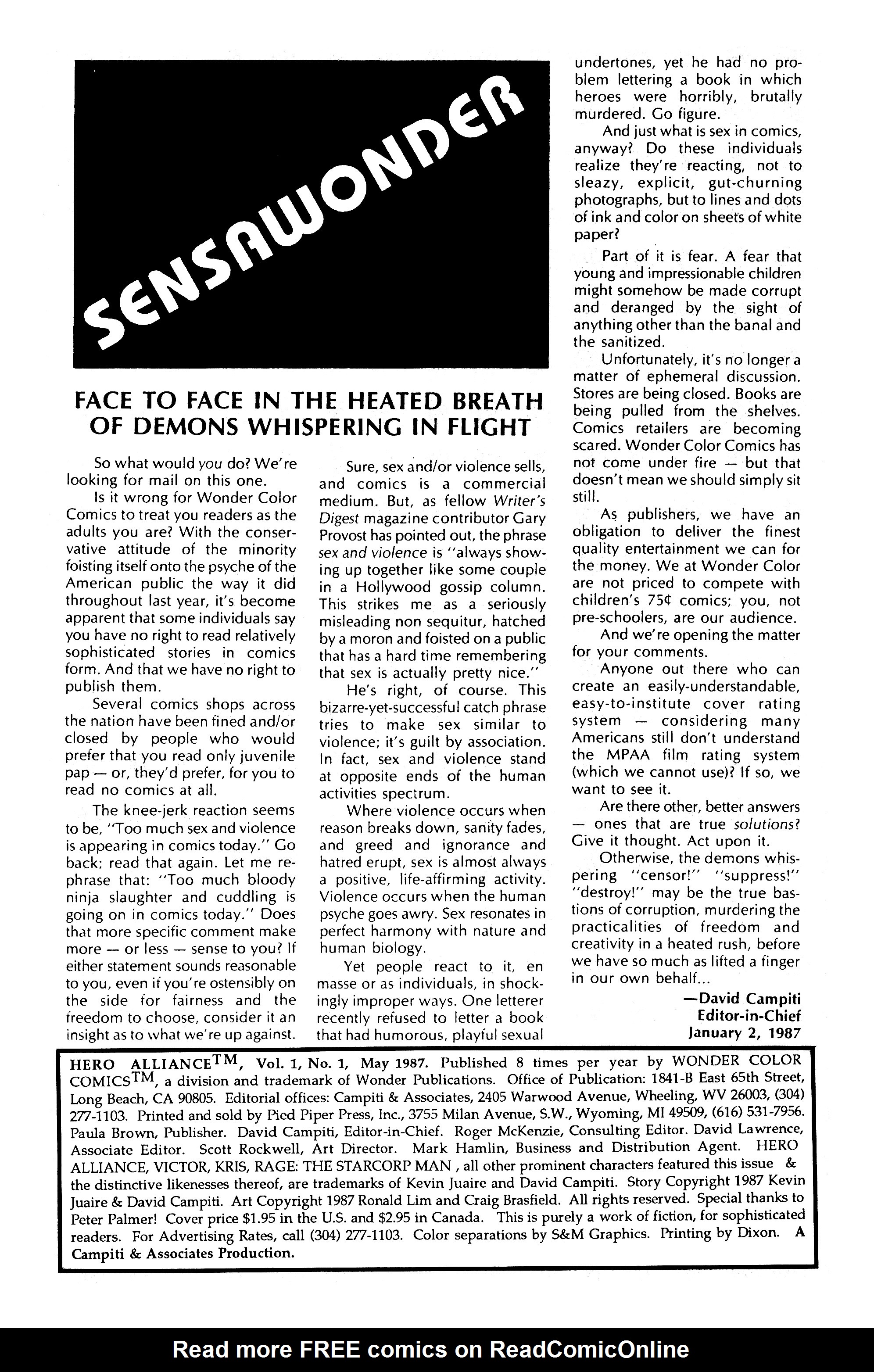 Read online Hero Alliance (1987) comic -  Issue # Full - 2