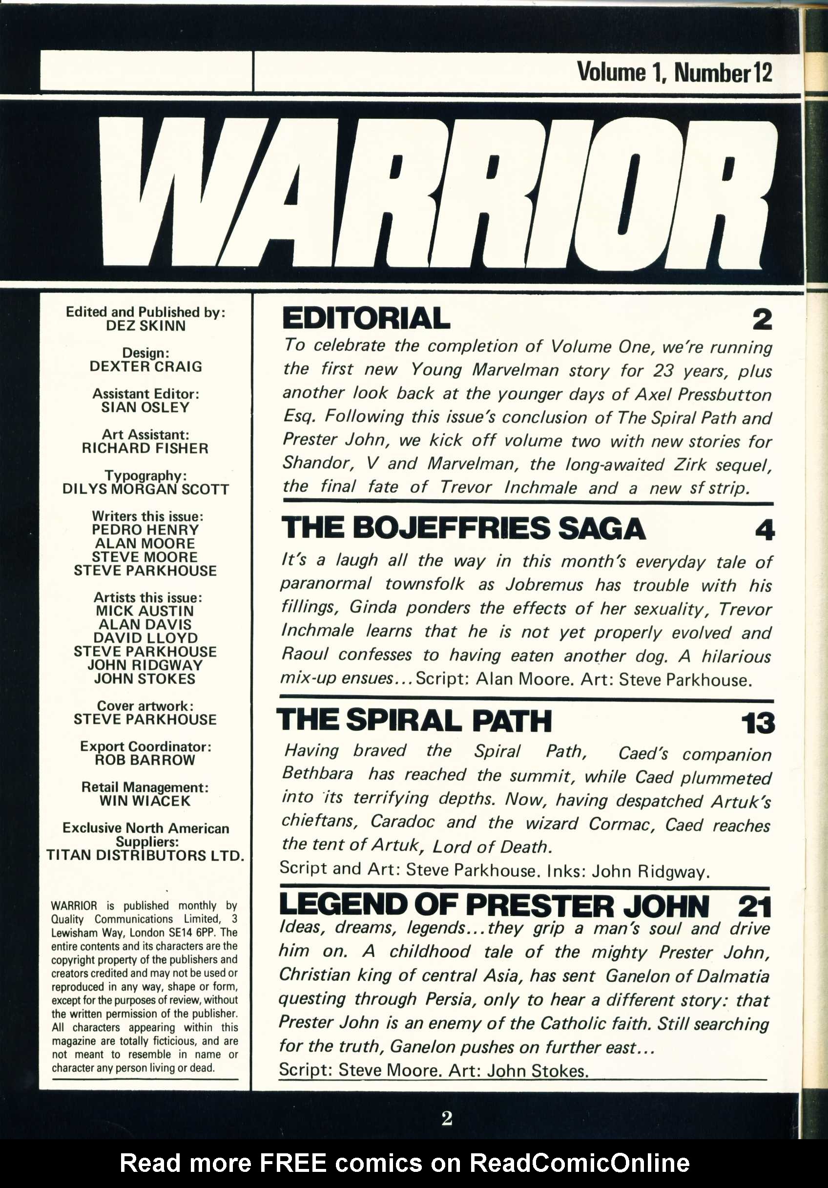 Read online Warrior comic -  Issue #12 - 2