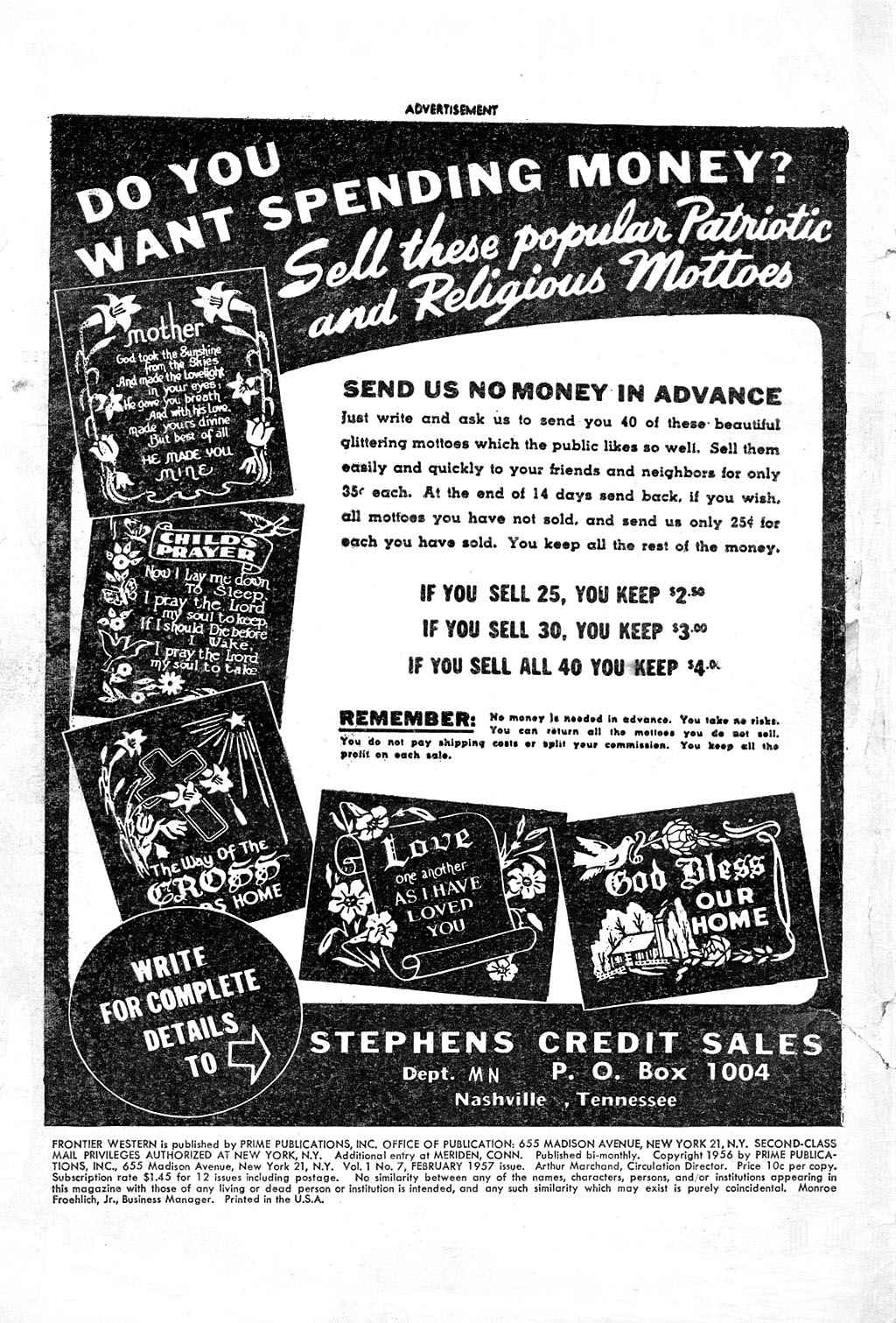 Read online Frontier Western comic -  Issue #7 - 2