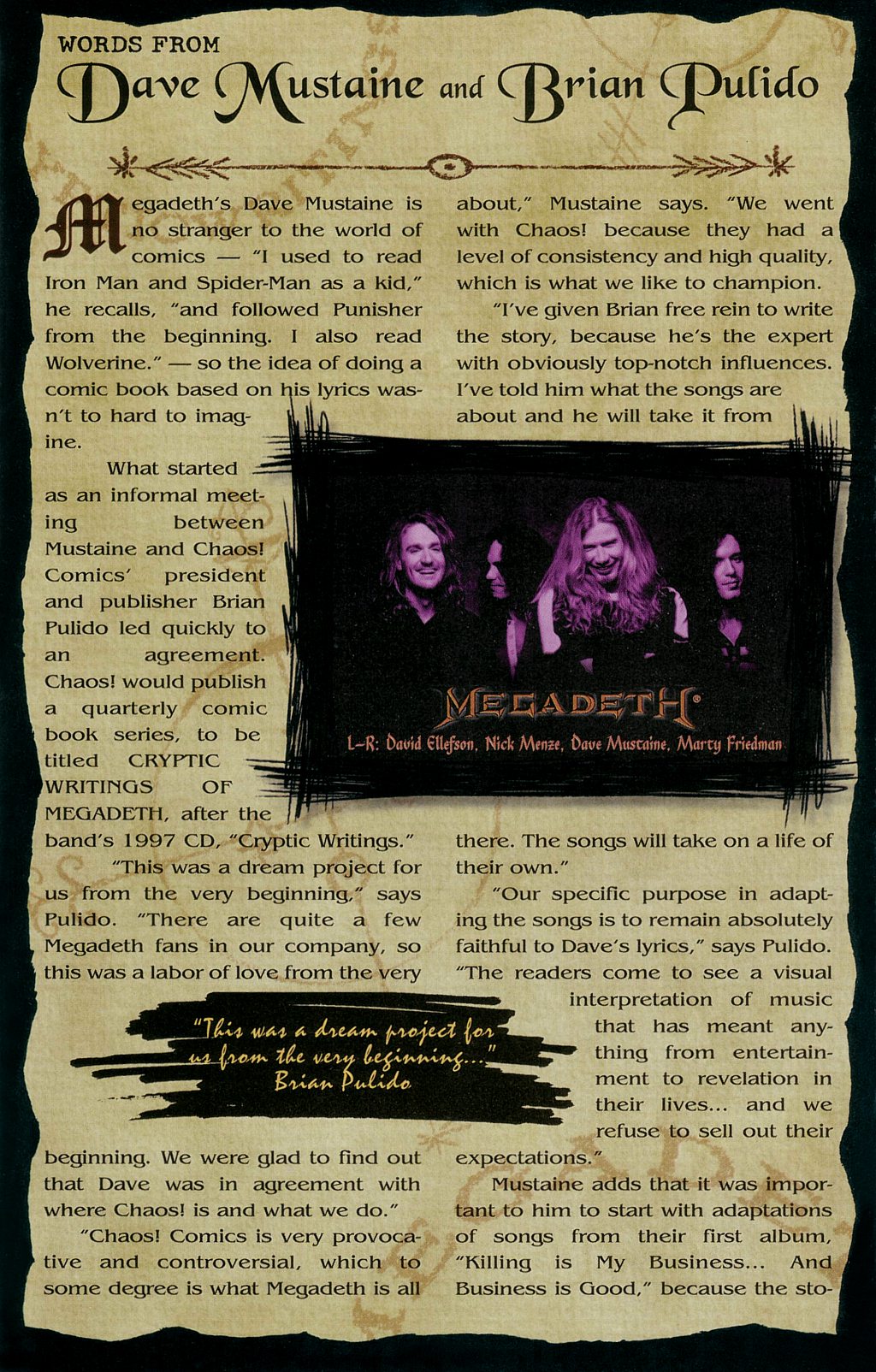 Read online Cryptic Writings of Megadeth comic -  Issue #1 - 28