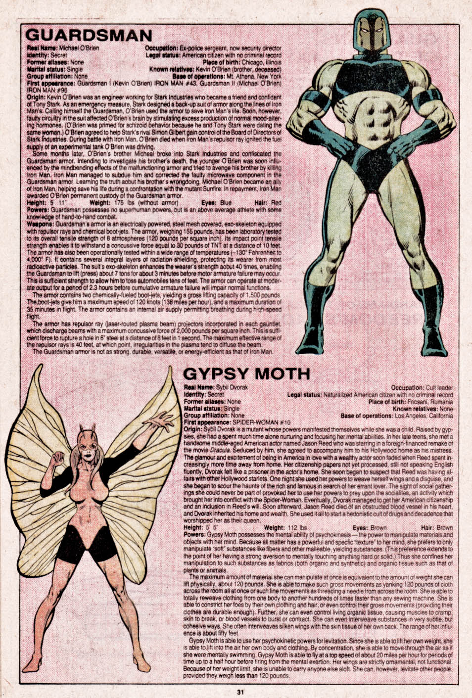 Read online The Official Handbook of the Marvel Universe comic -  Issue #4 - 32