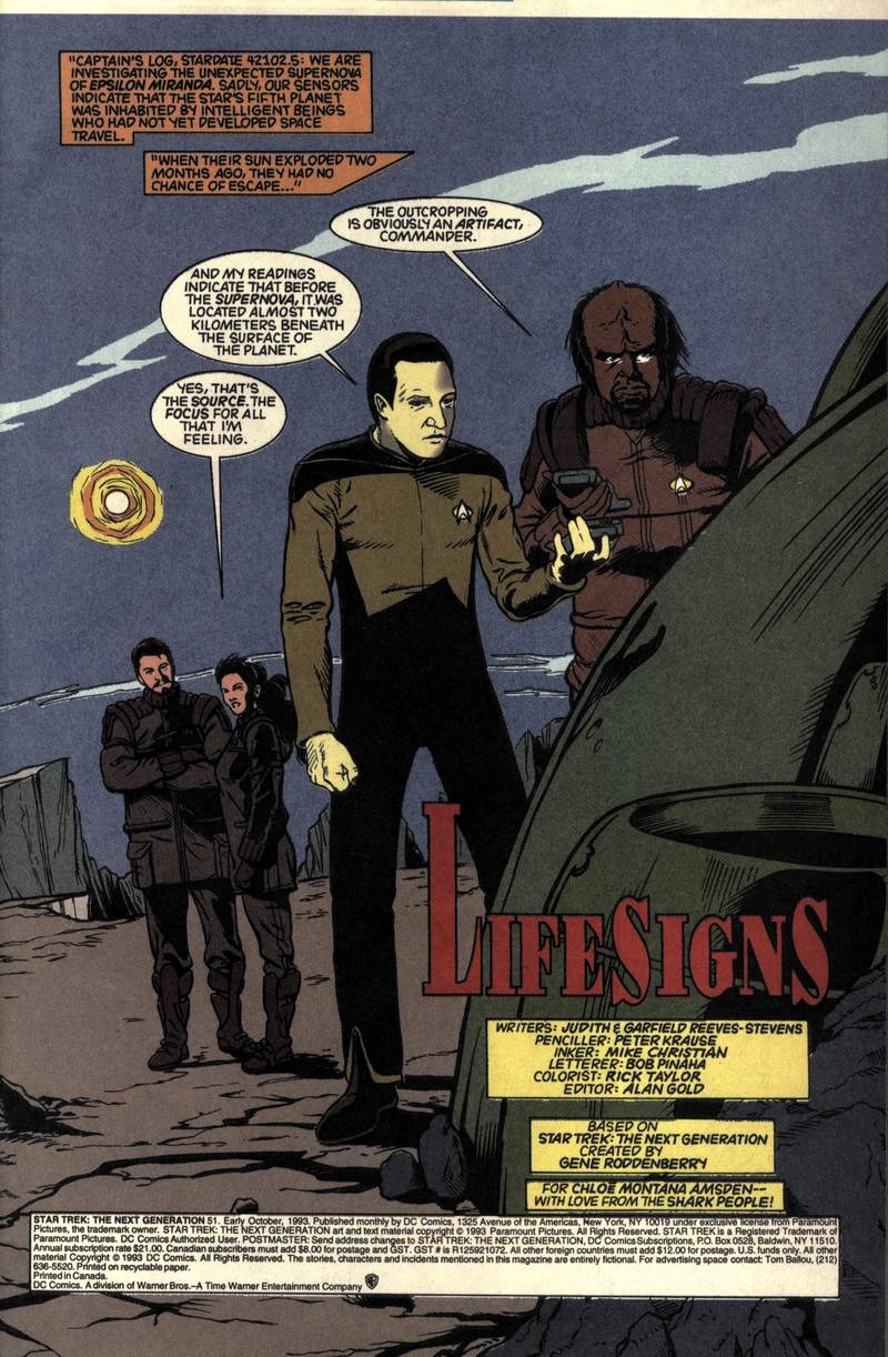 Read online Star Trek: The Next Generation (1989) comic -  Issue #51 - 2