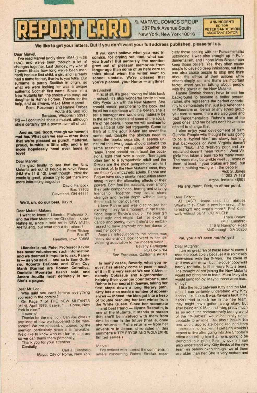 Read online The New Mutants comic -  Issue #22 - 22