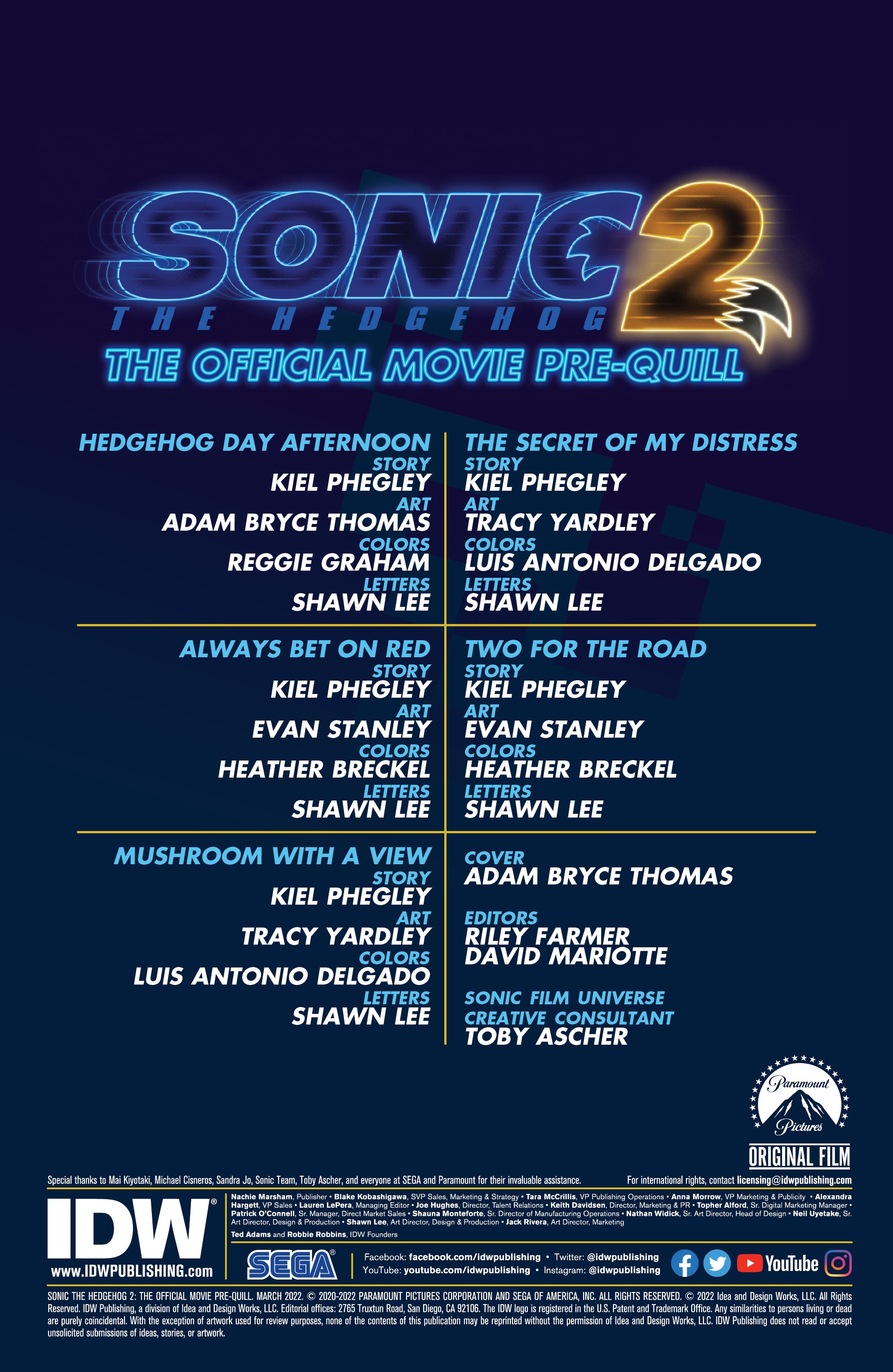 Read online Sonic the Hedgehog 2: The Official Movie Pre-Quill comic -  Issue # Full - 2