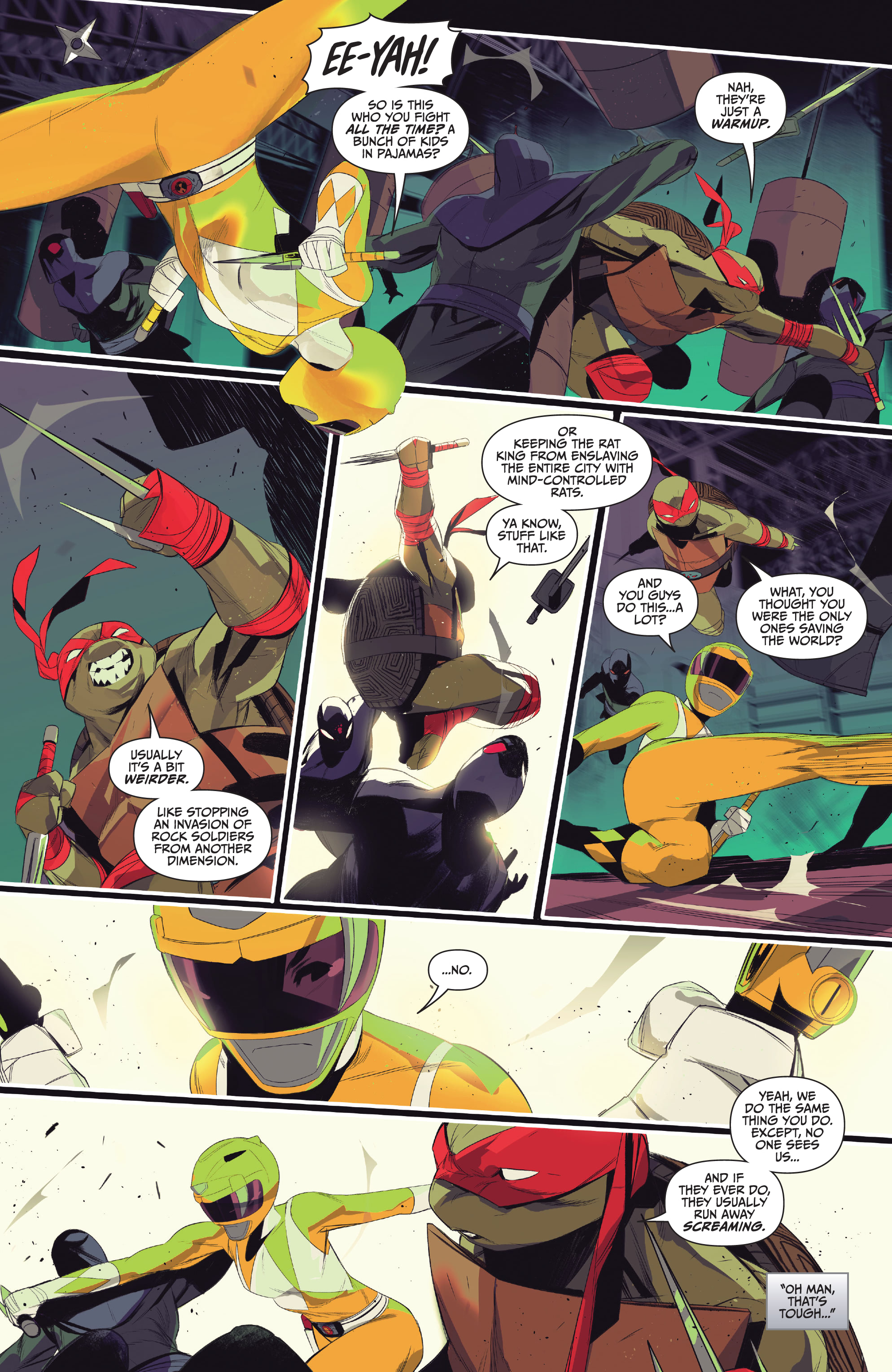Read online Mighty Morphin Power Rangers: Teenage Mutant Ninja Turtles comic -  Issue #2 - 14
