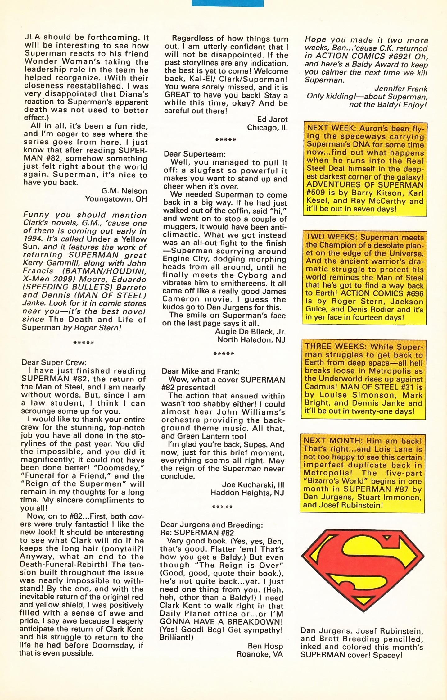 Read online Superman (1987) comic -  Issue #86 - 33