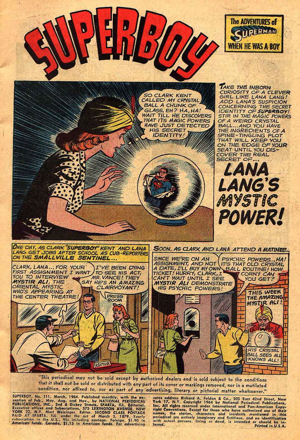 Read online Superboy (1949) comic -  Issue #111 - 2