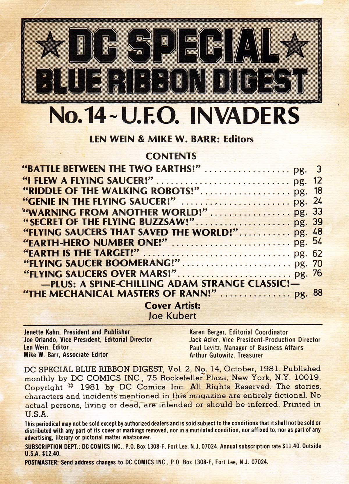 Read online DC Special Blue Ribbon Digest comic -  Issue #14 - 2