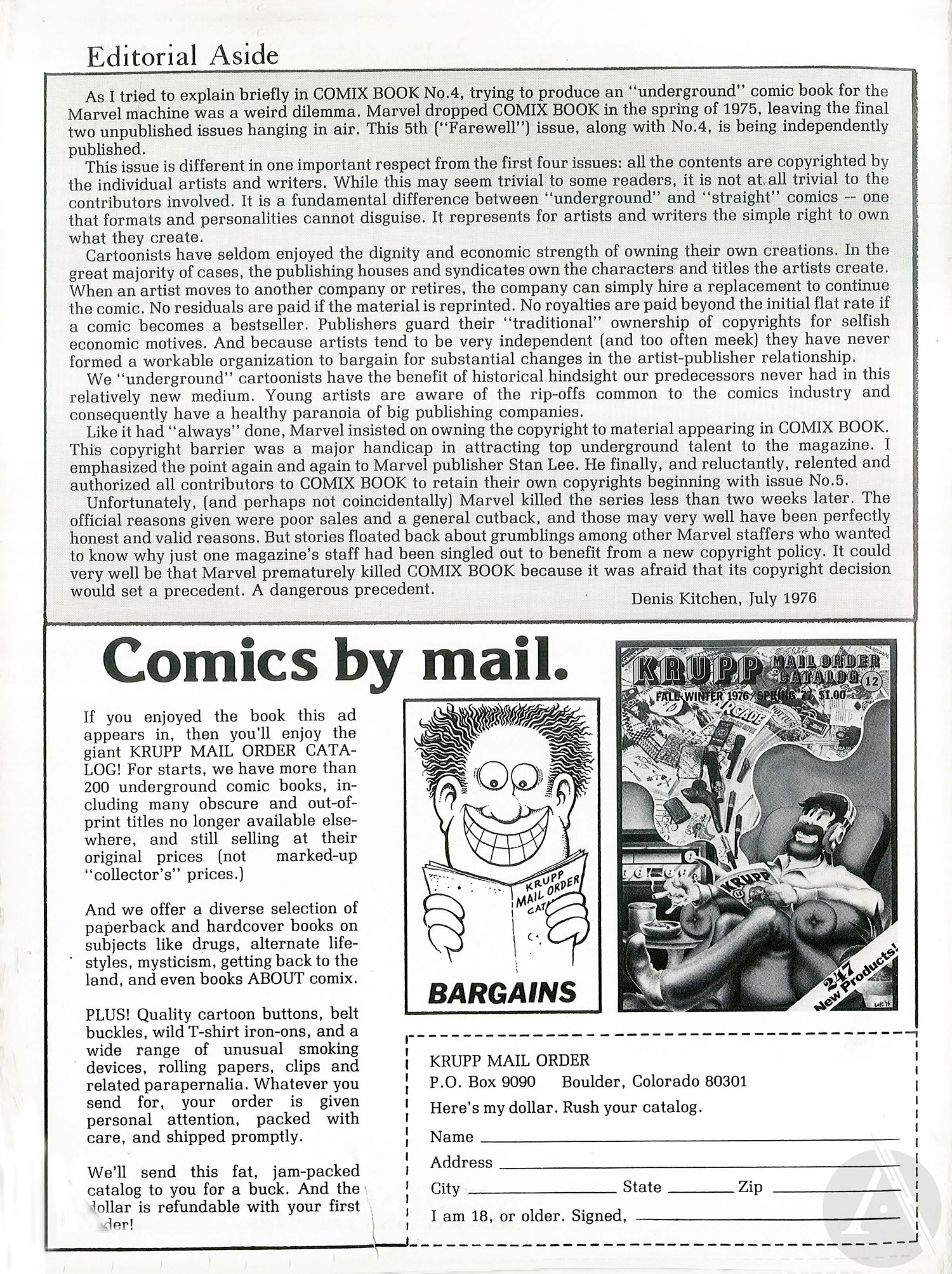 Read online Comix Book comic -  Issue #5 - 2